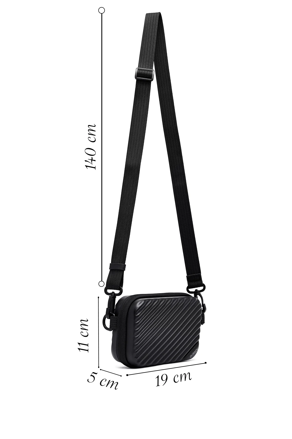D-Pack Erkek Siyah Mini Kutu Çapraz Çanta - Image 2