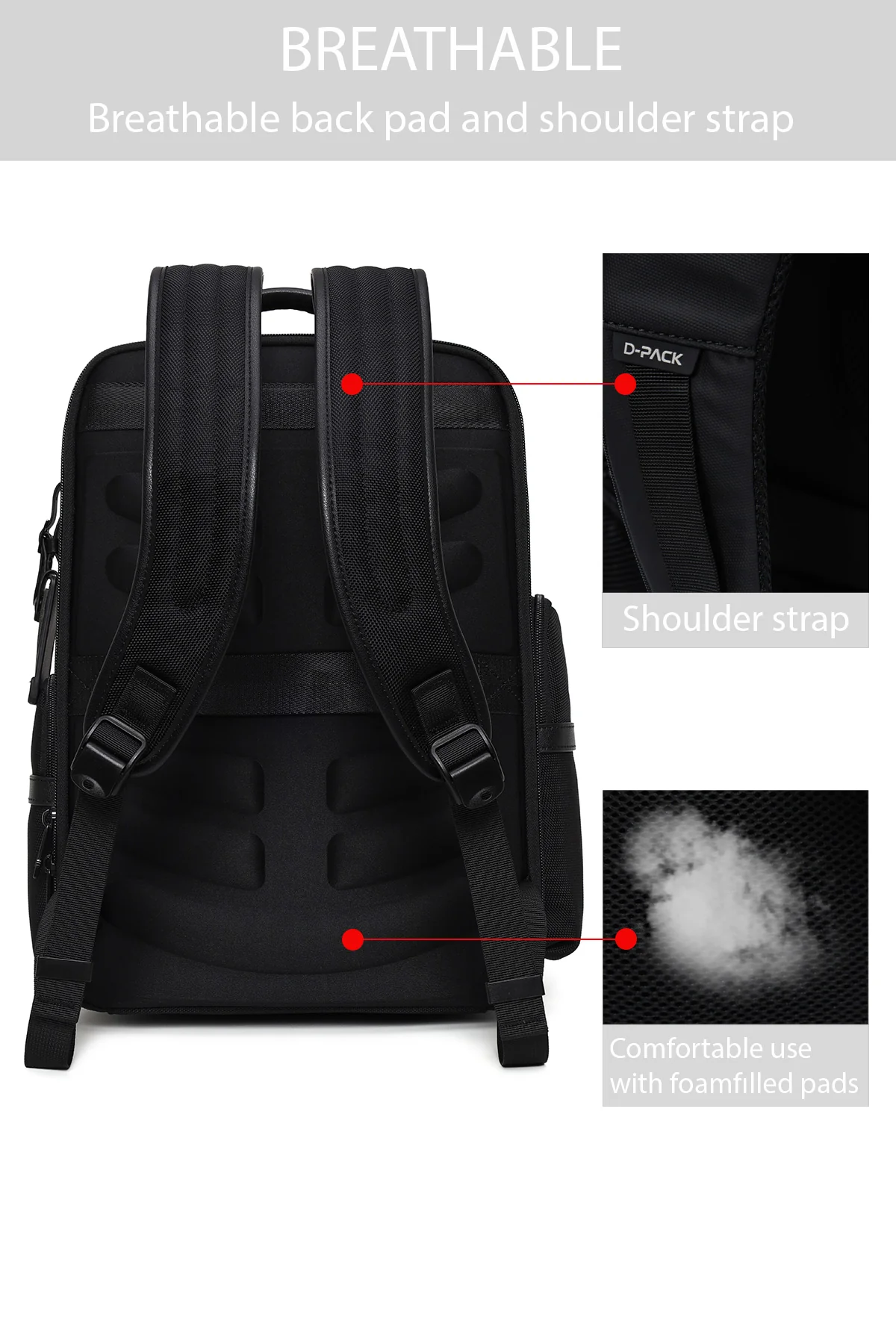D-Pack Erkek Siyah Sırt Çantası - Image 6