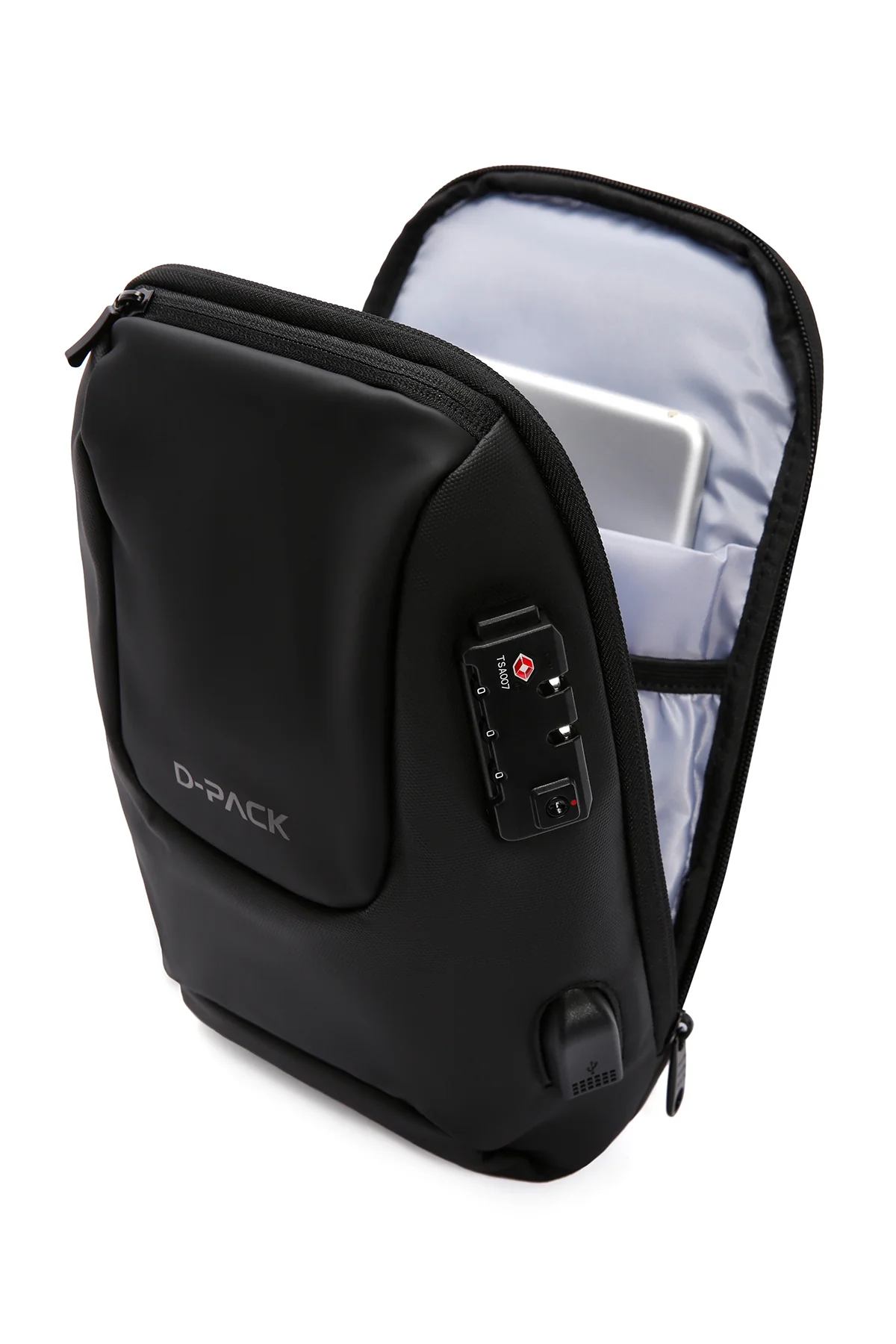 D-Pack Erkek Siyah Teknolojik Çapraz Çanta - Image 13