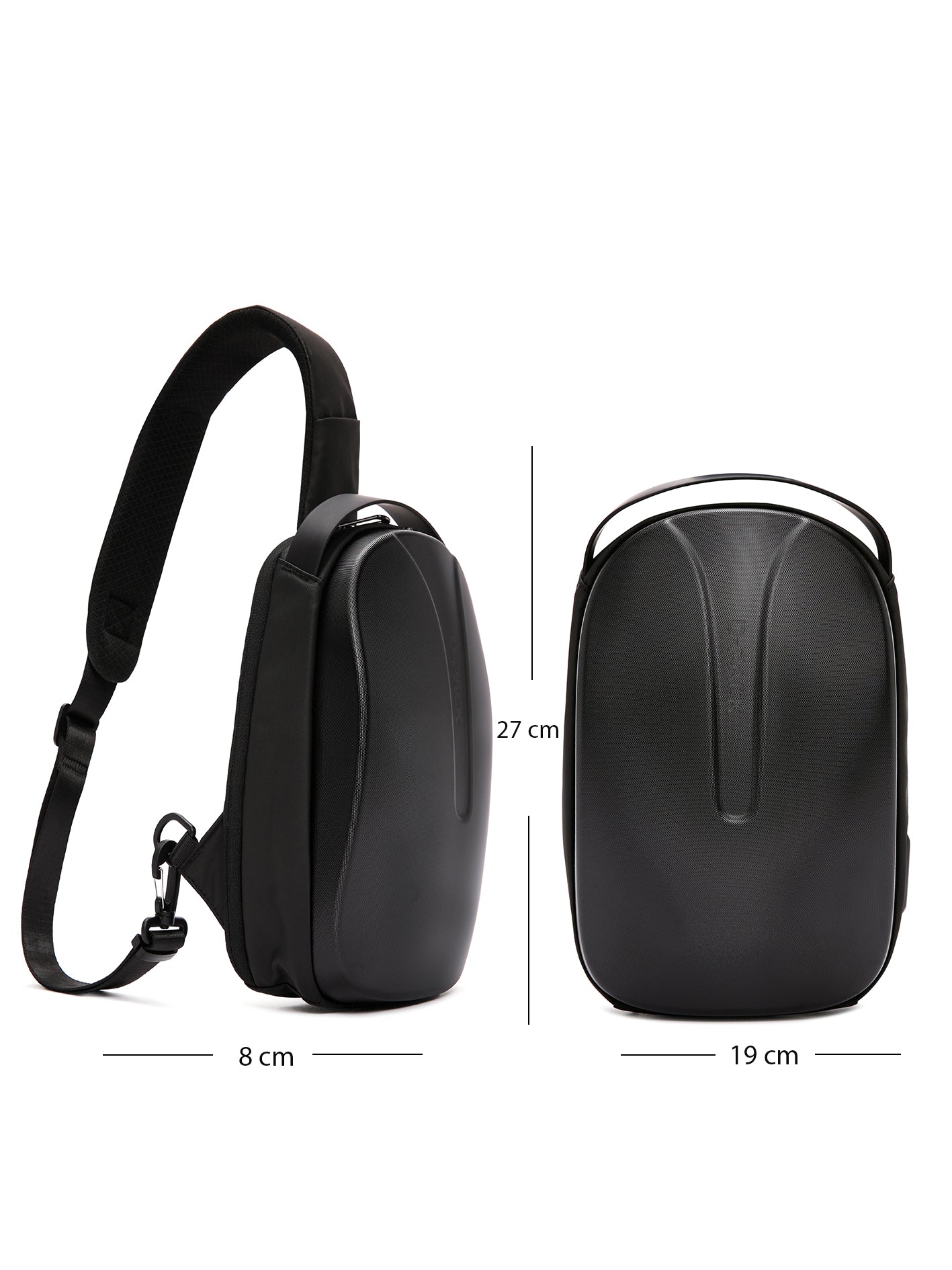 D-Pack Erkek Siyah Teknolojik Hardcase Uzun Askılı Omuz Çantası - Image 14