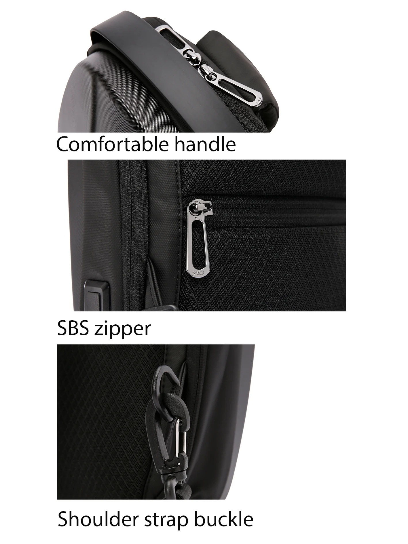 D-Pack Erkek Siyah Teknolojik Hardcase Uzun Askılı Omuz Çantası - Image 15