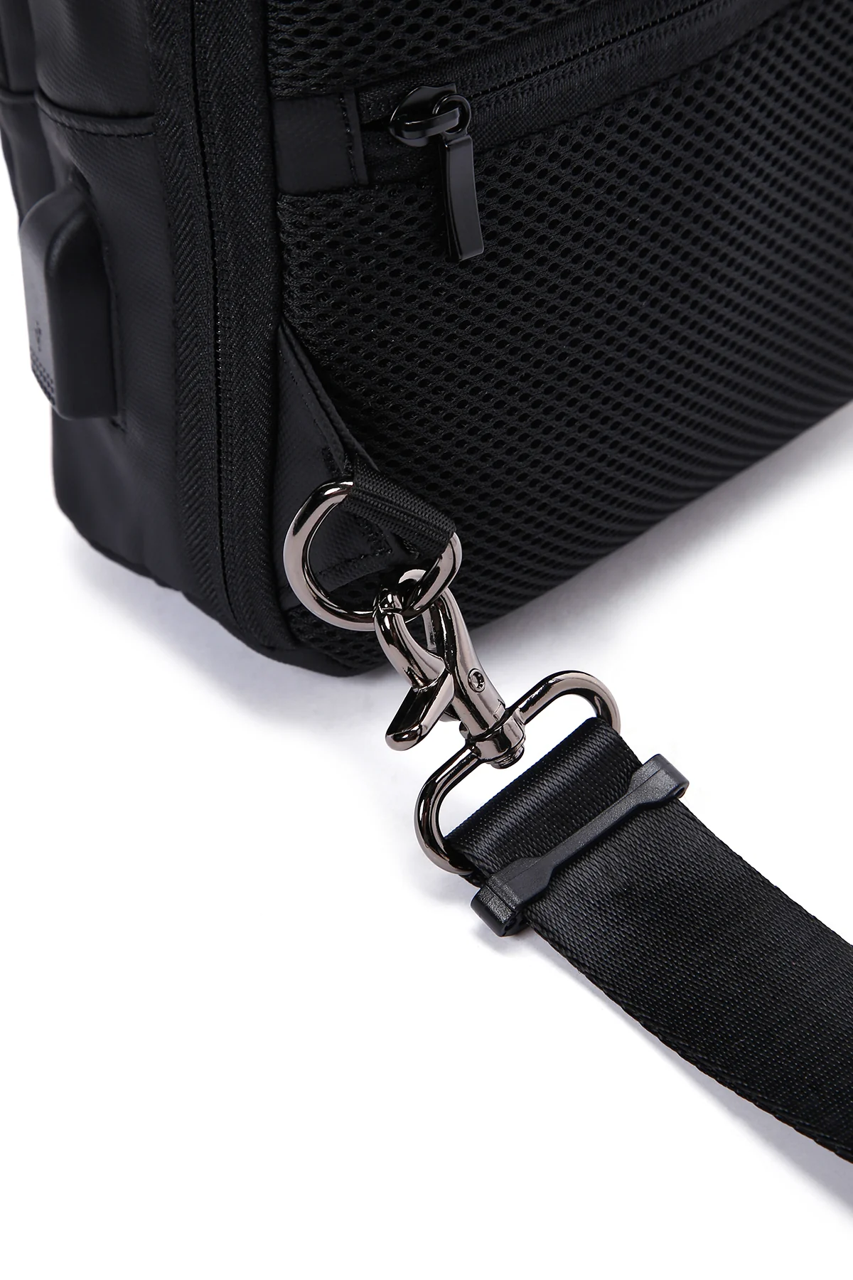 D-Pack Erkek Siyah Teknolojik Kumaş Çapraz Çanta - Image 12