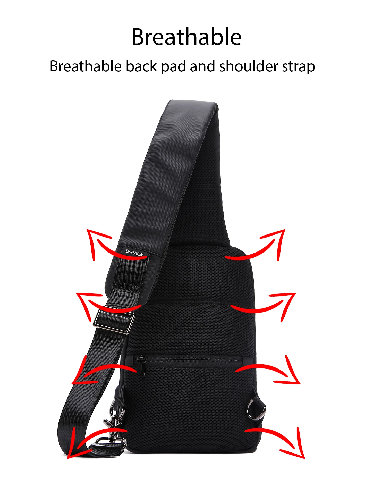 D-Pack Erkek Siyah Teknolojik Kumaş Çapraz Çanta - Image 19