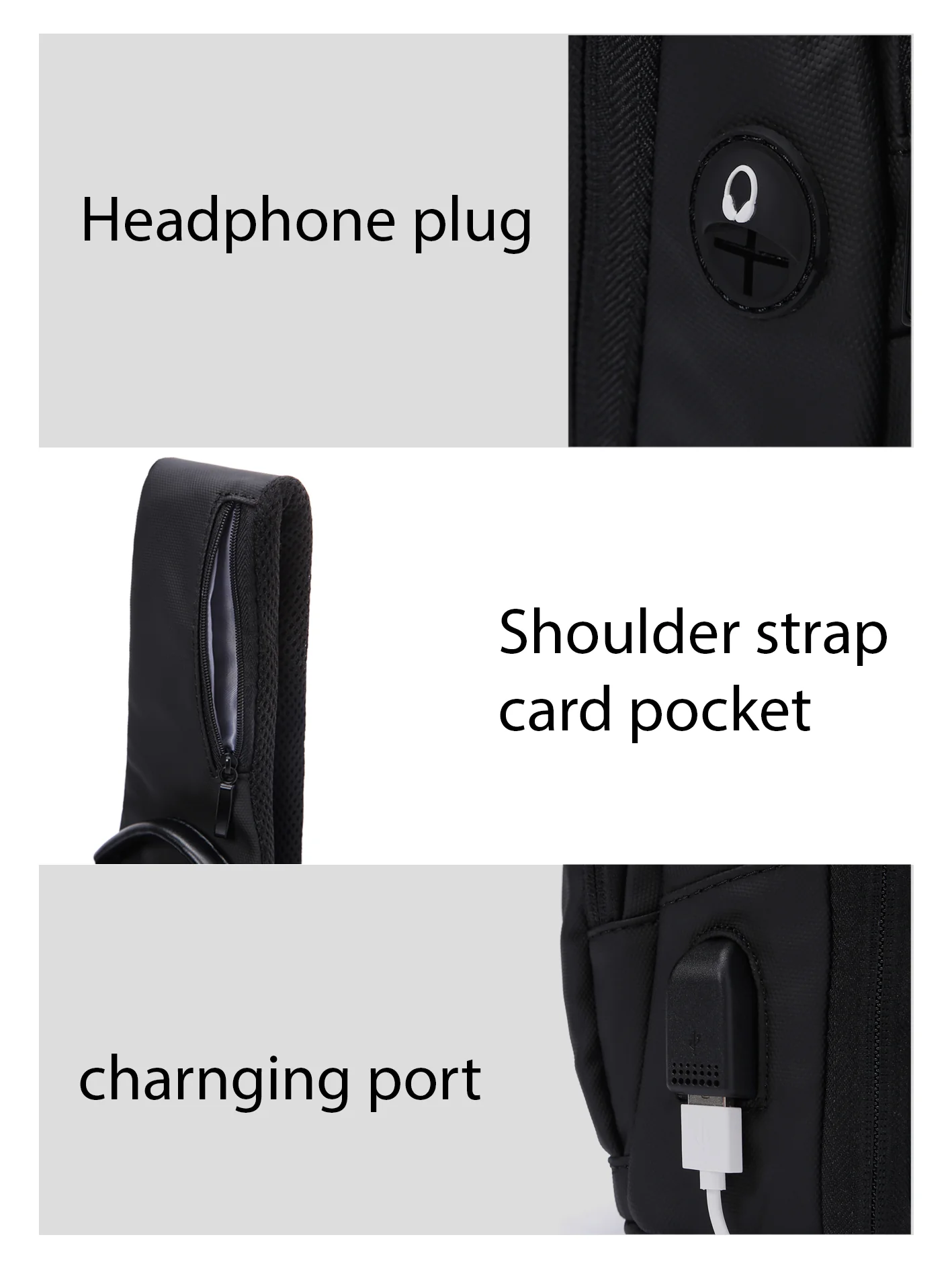 D-Pack Erkek Siyah Teknolojik Kumaş Çapraz Çanta - Image 20