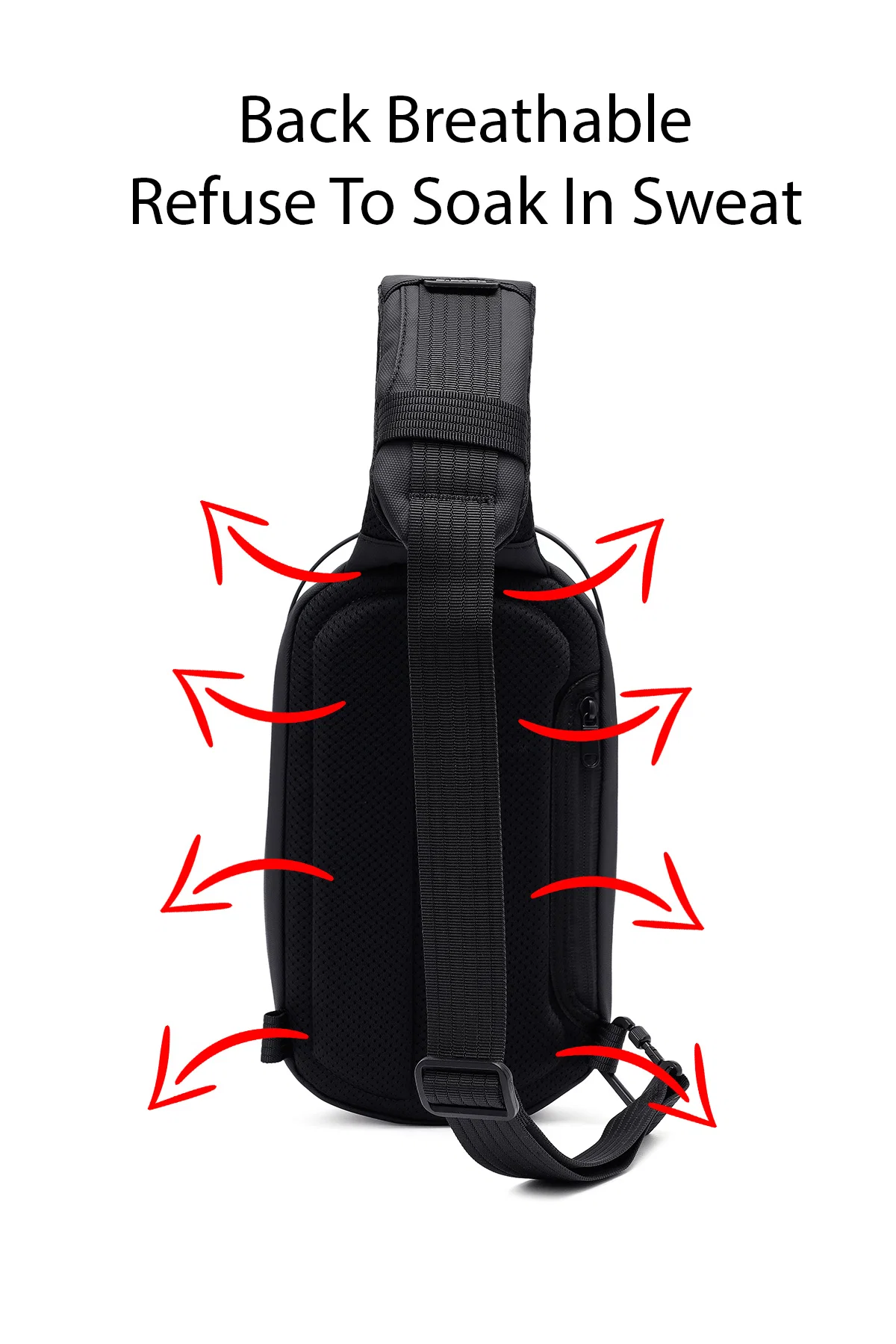 D-Pack Erkek Siyah Teknolojik Kumaş Çapraz Çanta - Image 7