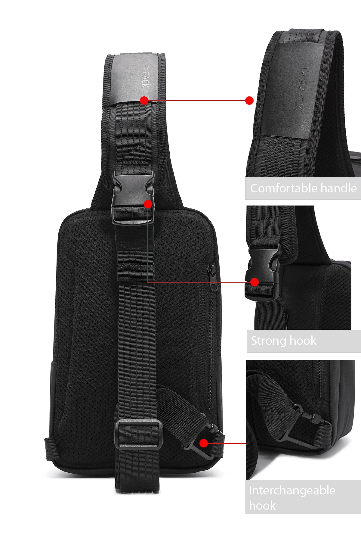 D-Pack Erkek Siyah Teknolojik Sırt Çantası - Image 11