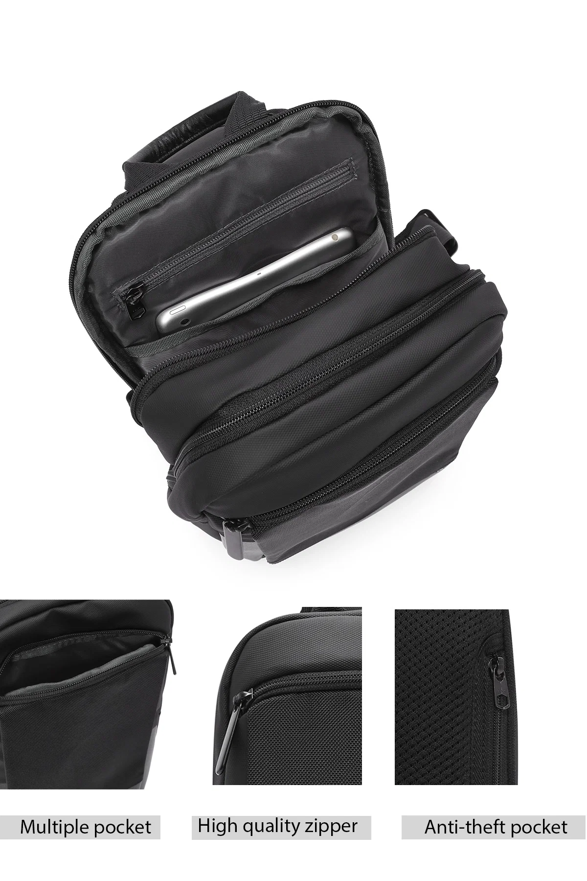 D-Pack Erkek Siyah Teknolojik Sırt Çantası - Image 7