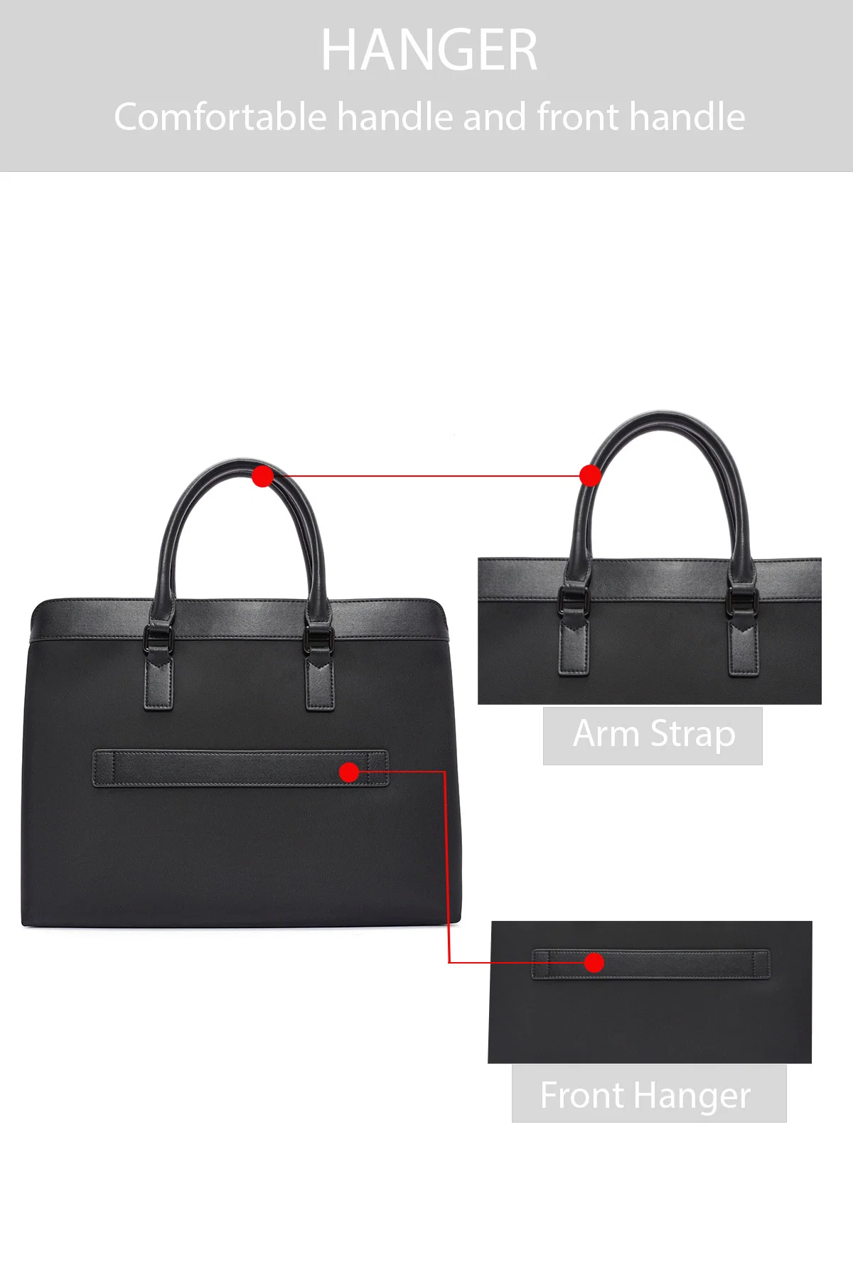 D-Pack Erkek Siyah Uzun Askılı Evrak Çantası - Image 7