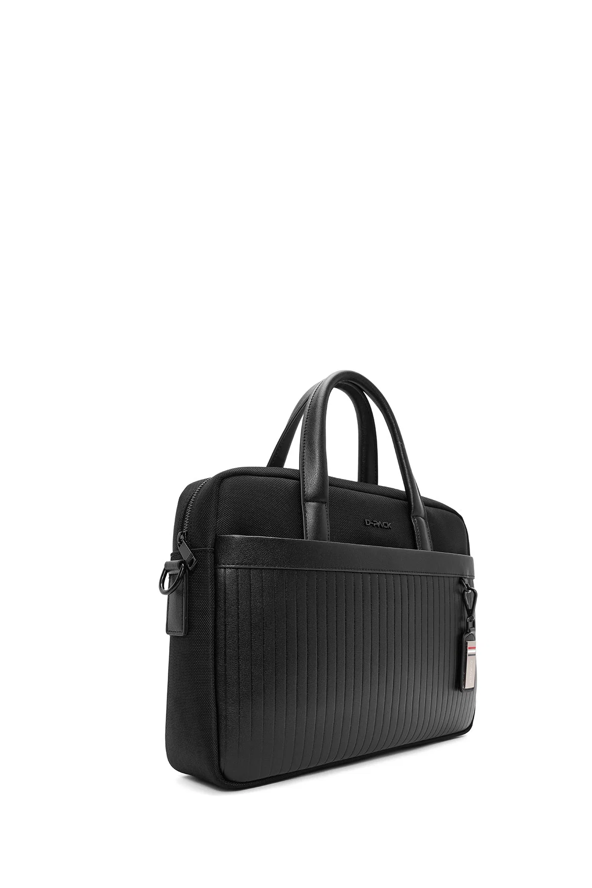 D-Pack Erkek Siyah Uzun Askılı Kumaş Evrak Çantası - Image 5