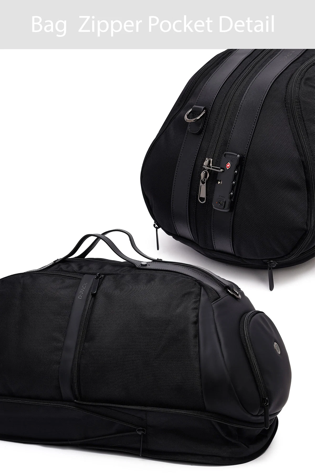 D-Pack Erkek Siyah Uzun Askılı Kumaş Seyahat Çantası - Image 8
