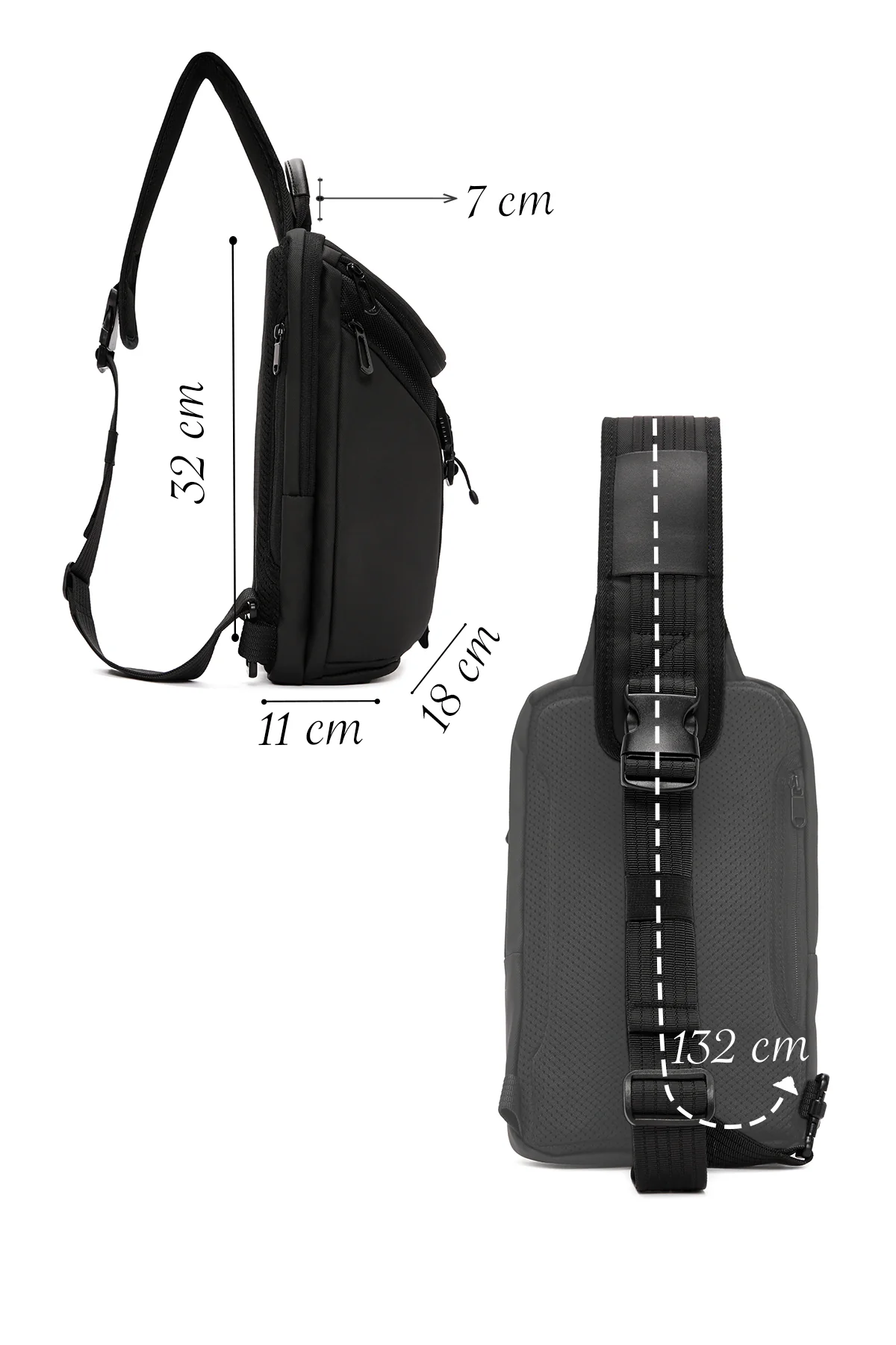 D-Pack Erkek Siyah Uzun Askılı Omuz Çantası - Image 3