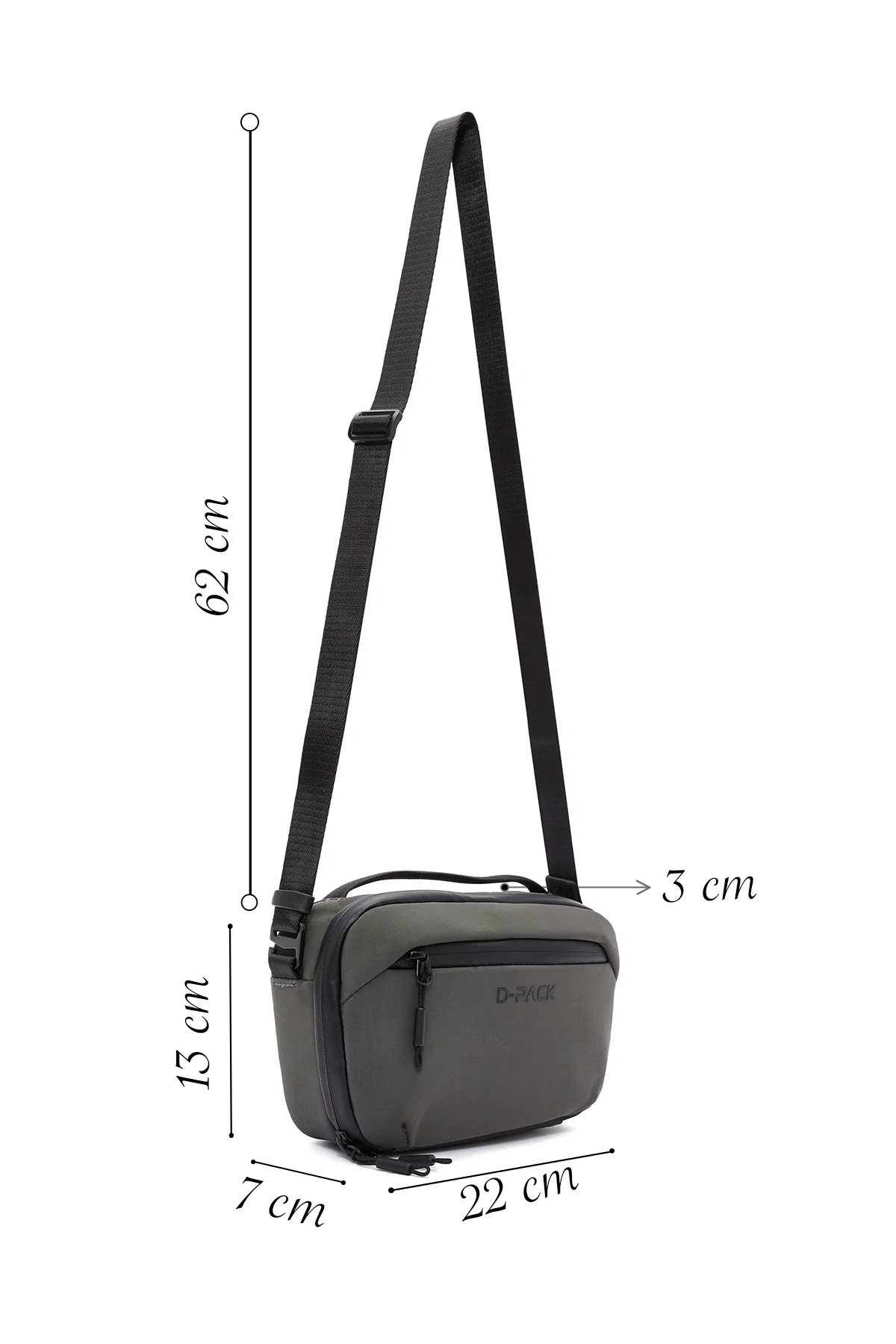 D-Pack Erkek Yeşil Kumaş Çapraz Çanta - Image 2