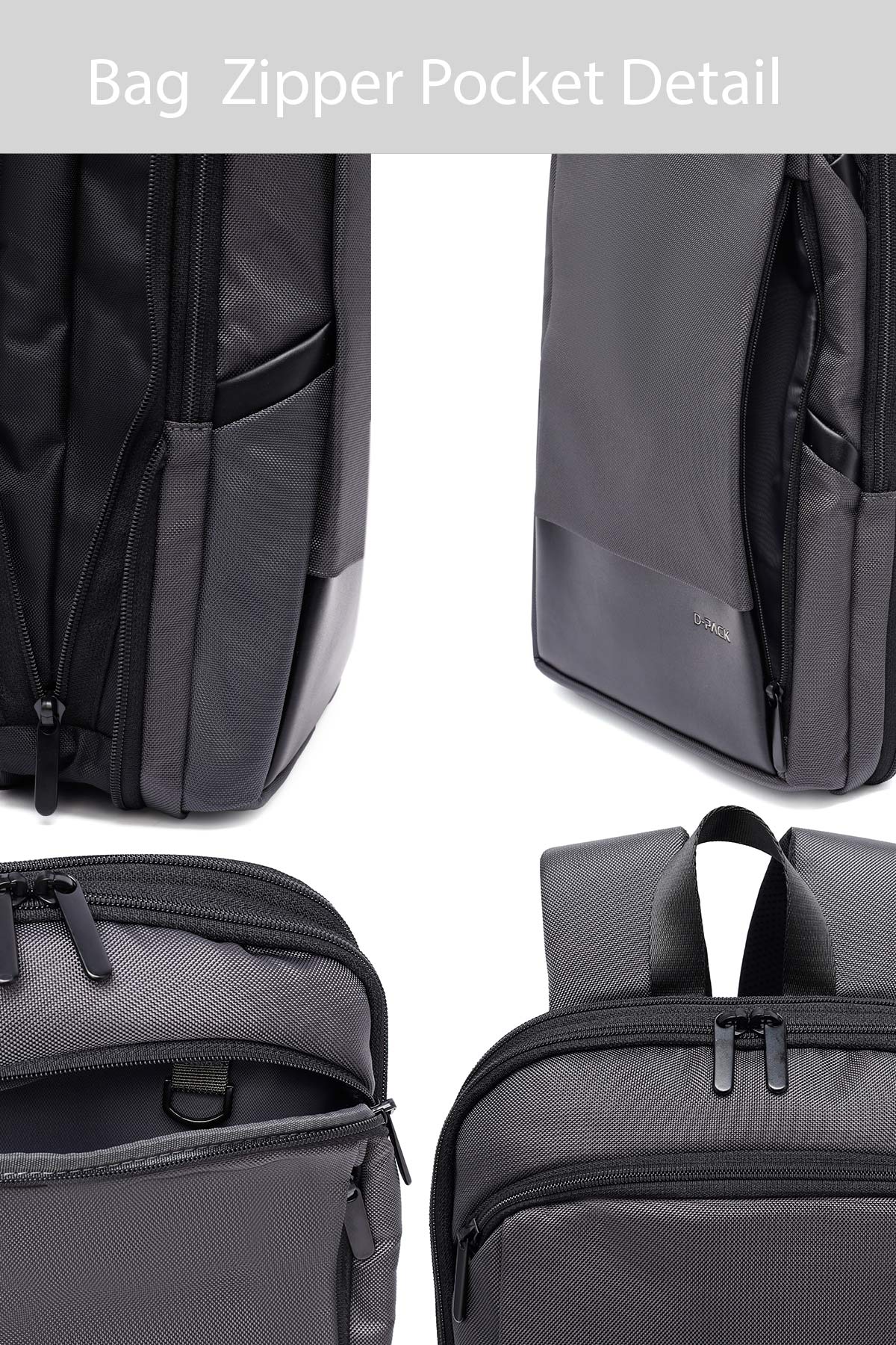 D-Pack Unisex Gri Sırt Çantası - Image 6