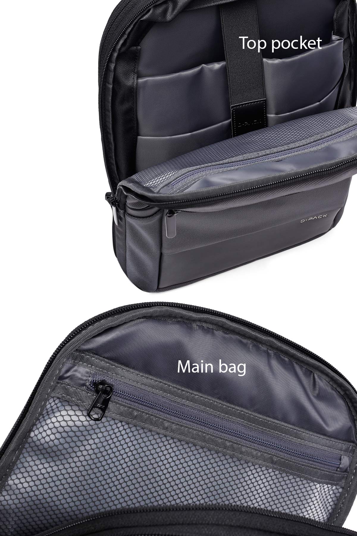 D-Pack Unisex Gri Sırt Çantası - Image 7