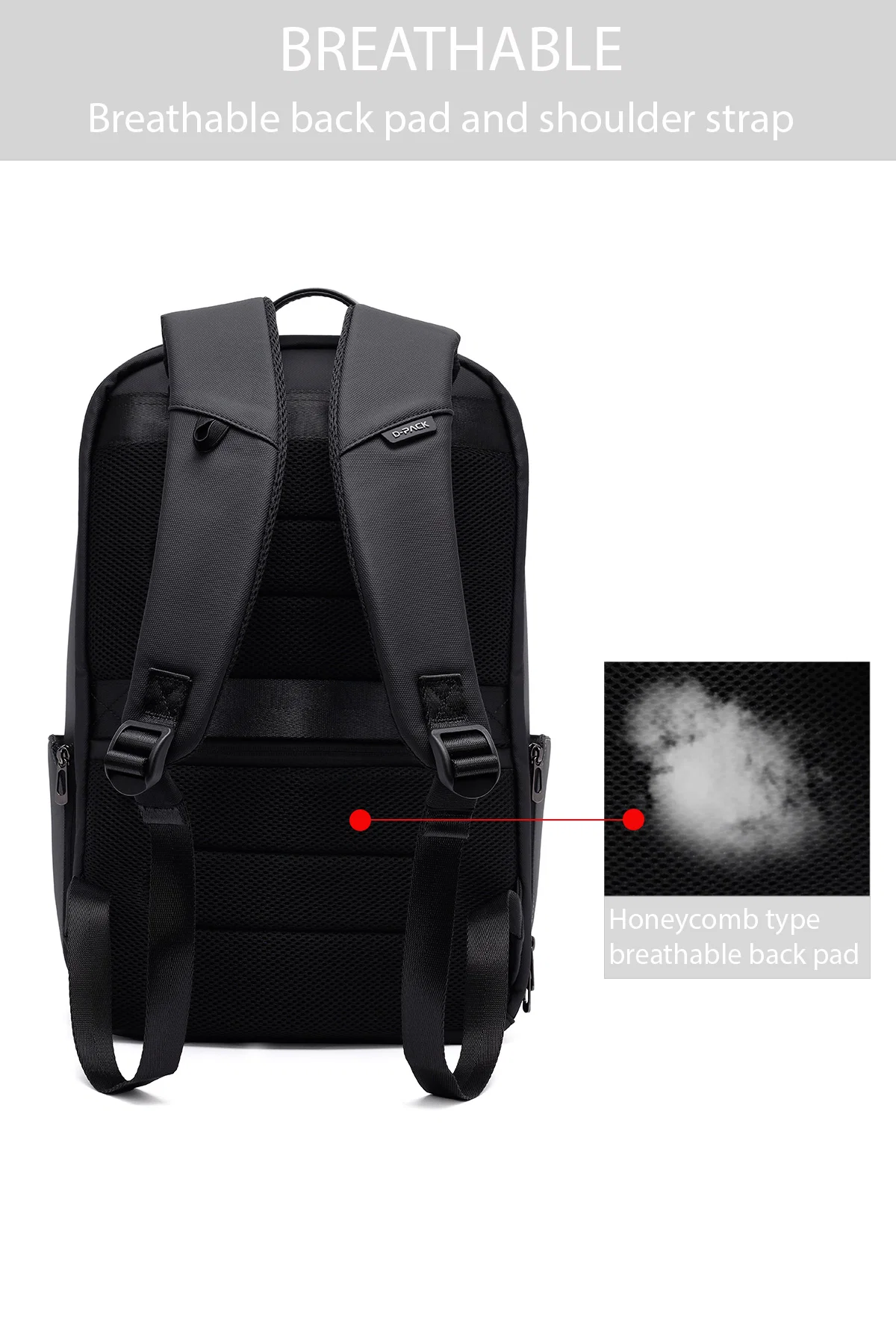 D-Pack Unisex Gri Sırt Çantası - Image 5