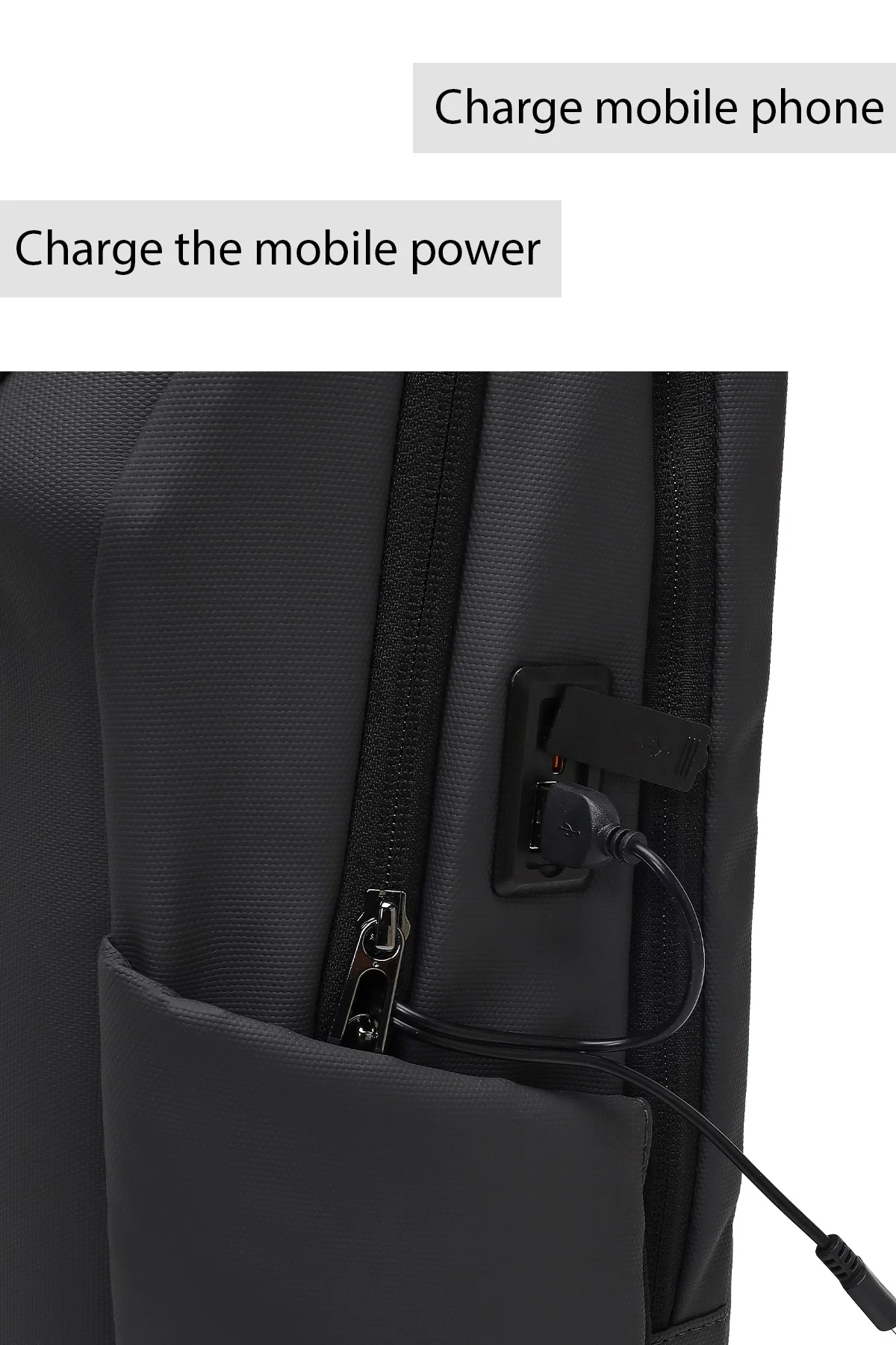 D-Pack Unisex Gri Teknolojik Kumaş Hardcase Sırt Çantası - Image 7