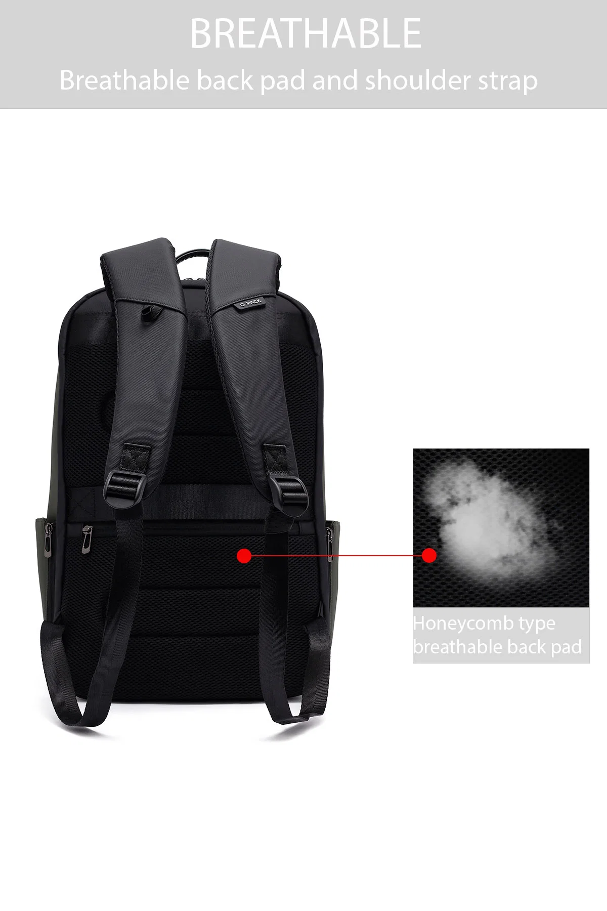 D-Pack Unisex Haki Sırt Çantası - Image 3