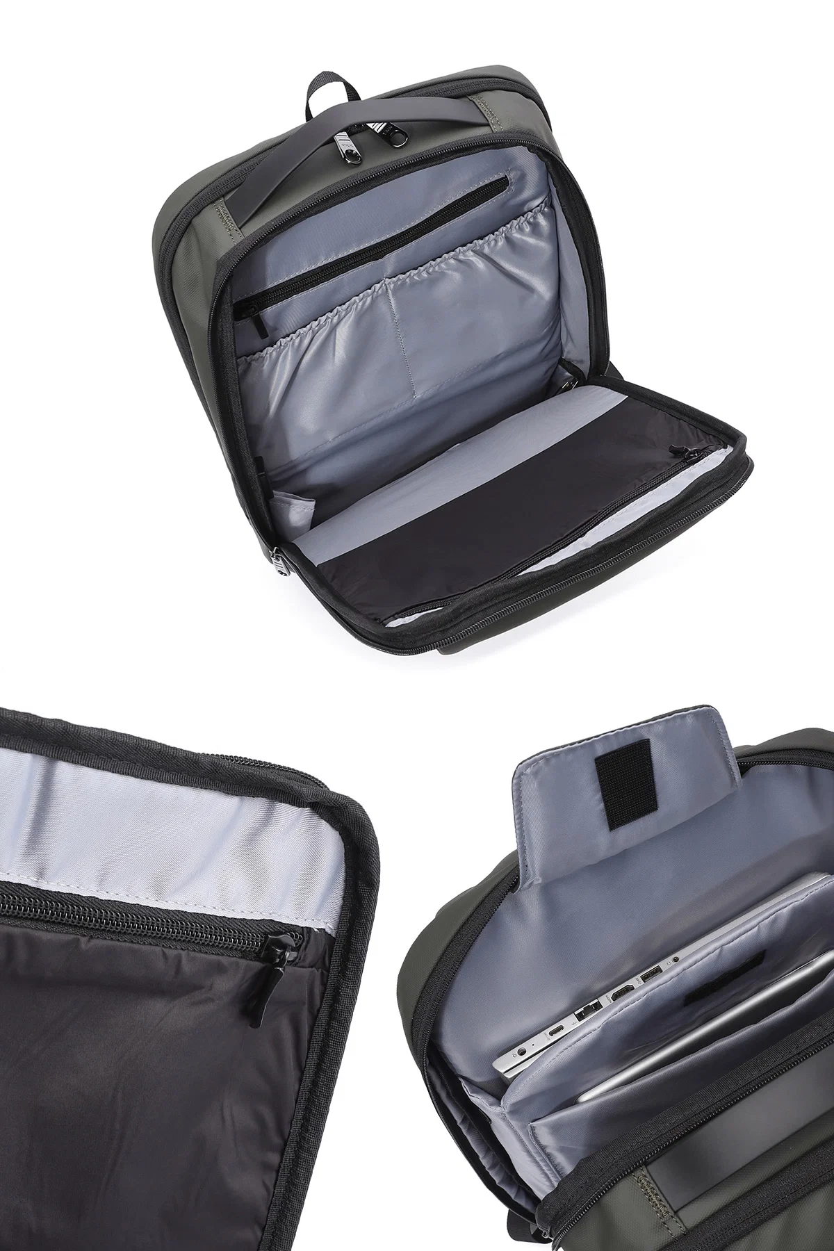 D-Pack Unisex Haki Teknolojik Hardcase Sırt Çantası - Image 3