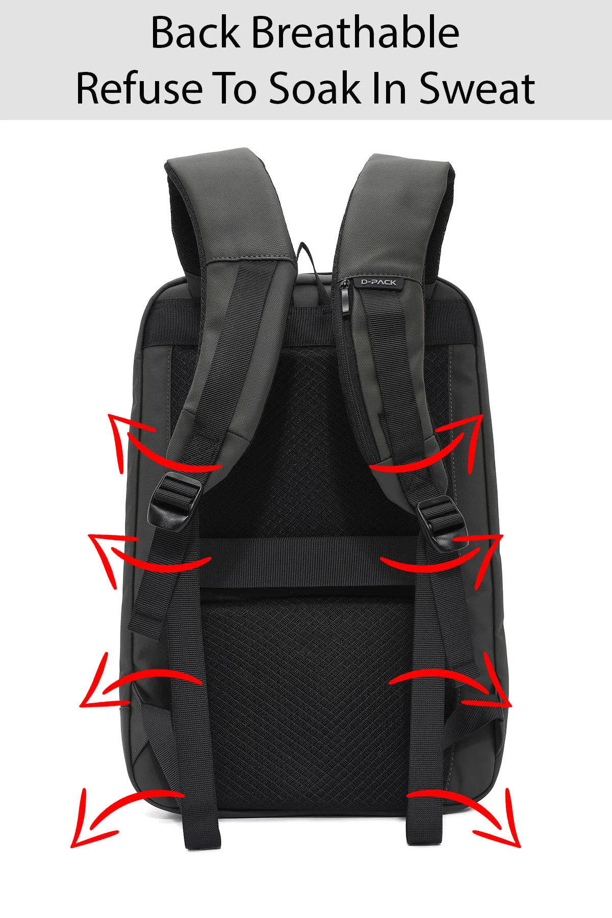 D-Pack Unisex Haki Teknolojik Hardcase Sırt Çantası - Image 7