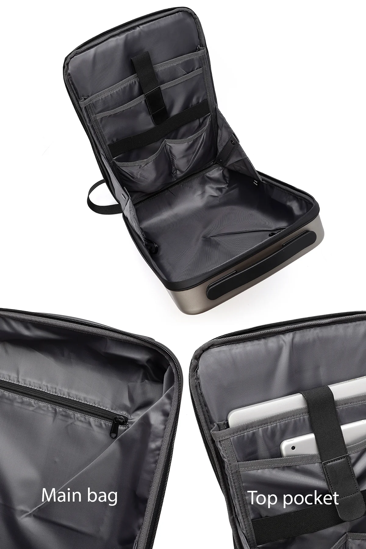 D-Pack Unisex Metalik Teknolojik Sırt Çantası - Image 7