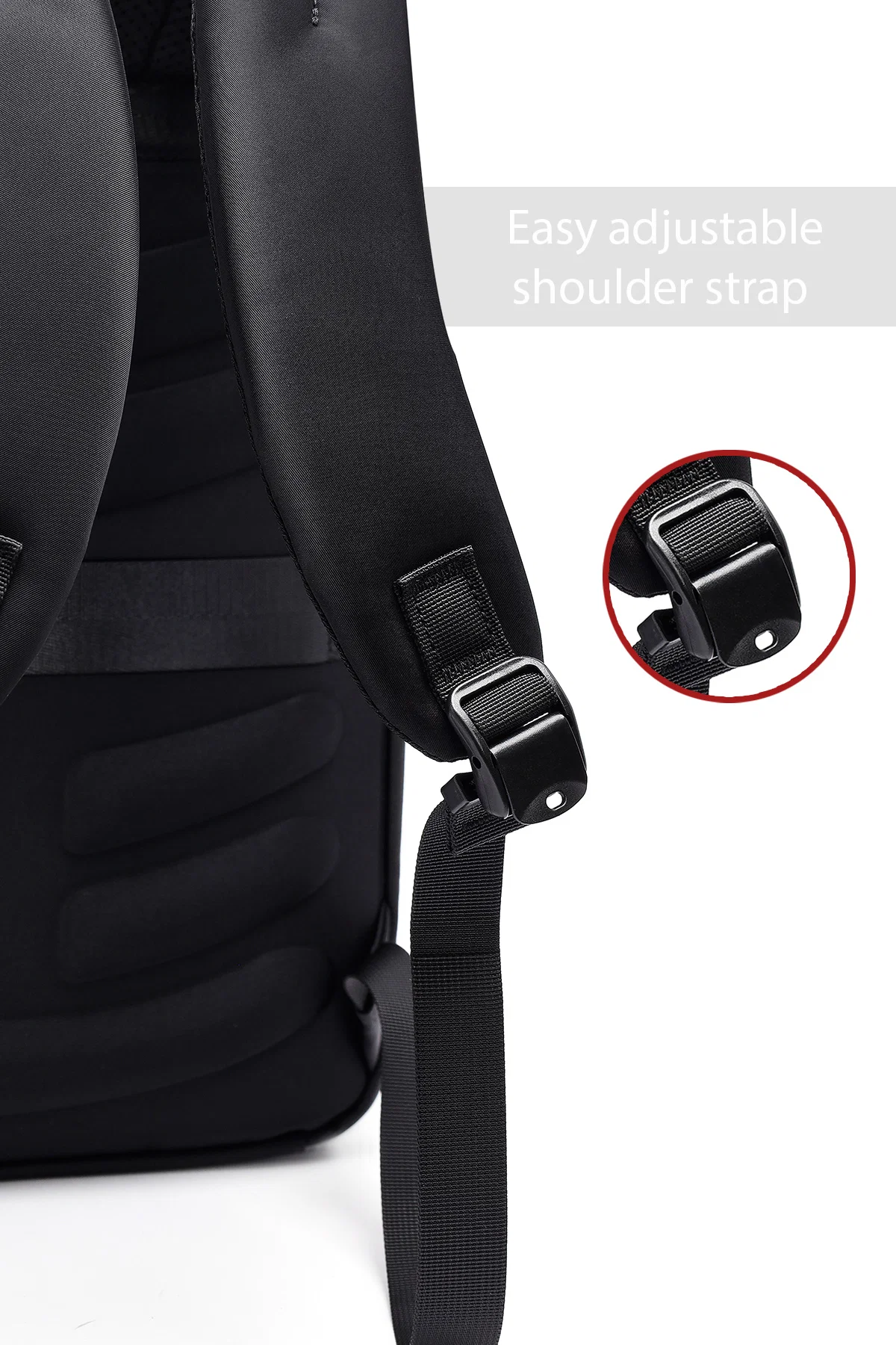 D-Pack Unisex Siyah Deri Sırt Çantası - Image 3