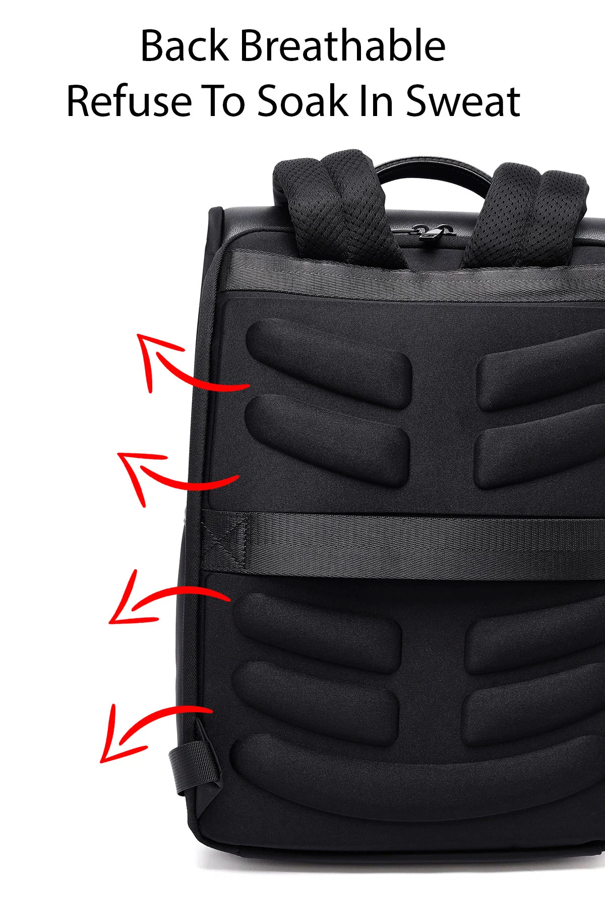D-Pack Unisex Siyah Deri Sırt Çantası - Image 5