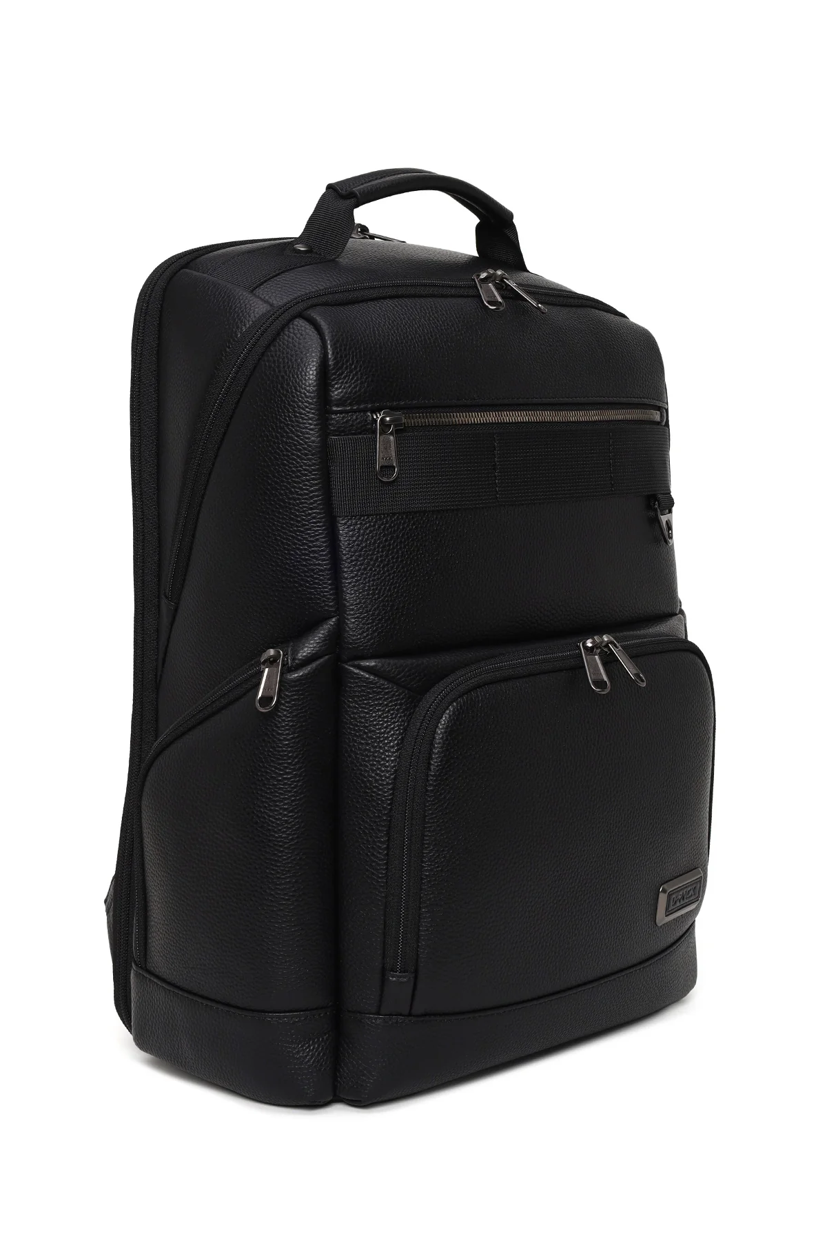 D-Pack Unisex Siyah Deri Sırt Çantası - Image 3