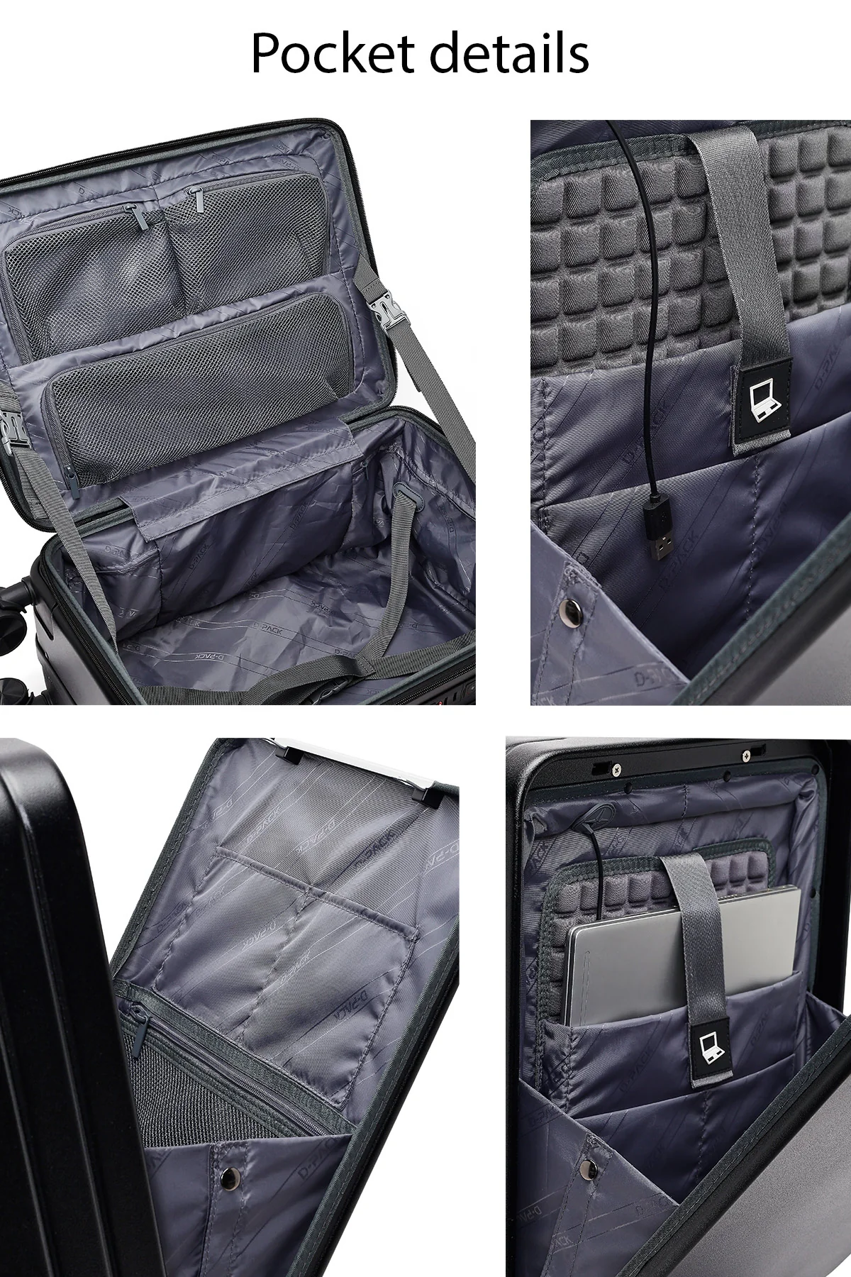 D-Pack Unisex Siyah Kabin Boy Valiz - Image 6