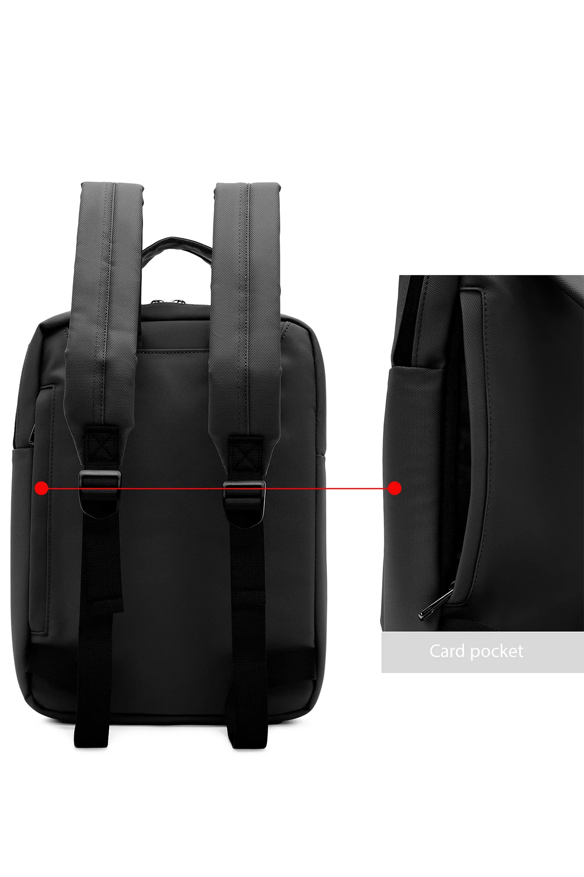 D-Pack Unisex Siyah Kumaş Sırt Çantası - Image 6