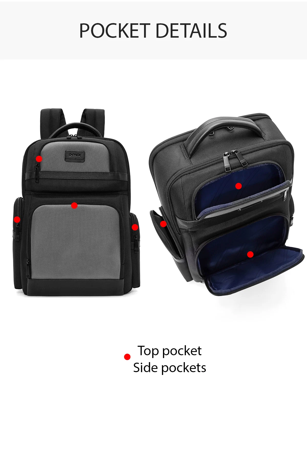 D-Pack Unisex Siyah Kumaş Sırt Çantası - Image 8