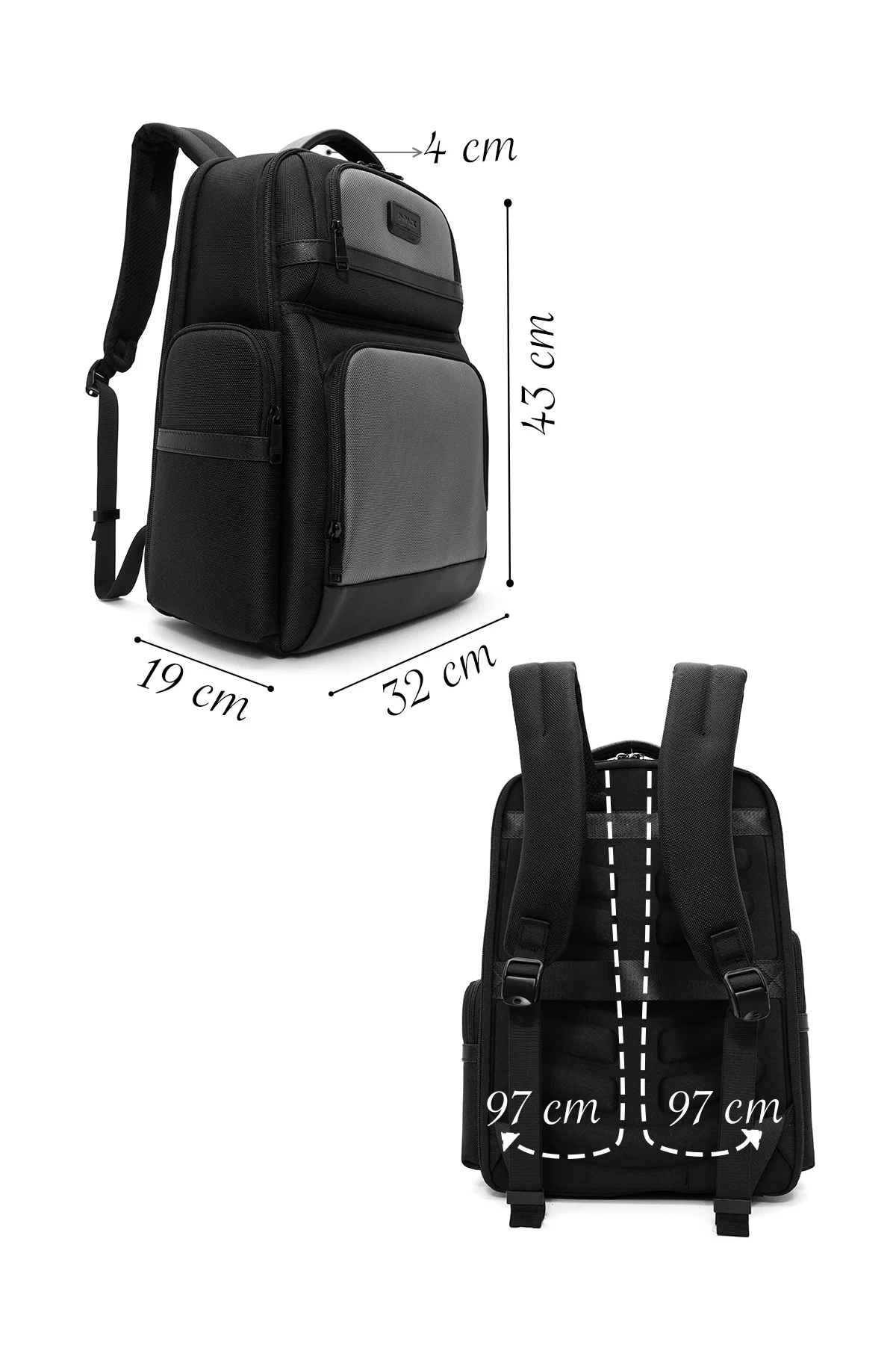 D-Pack Unisex Siyah Kumaş Sırt Çantası - Image 2