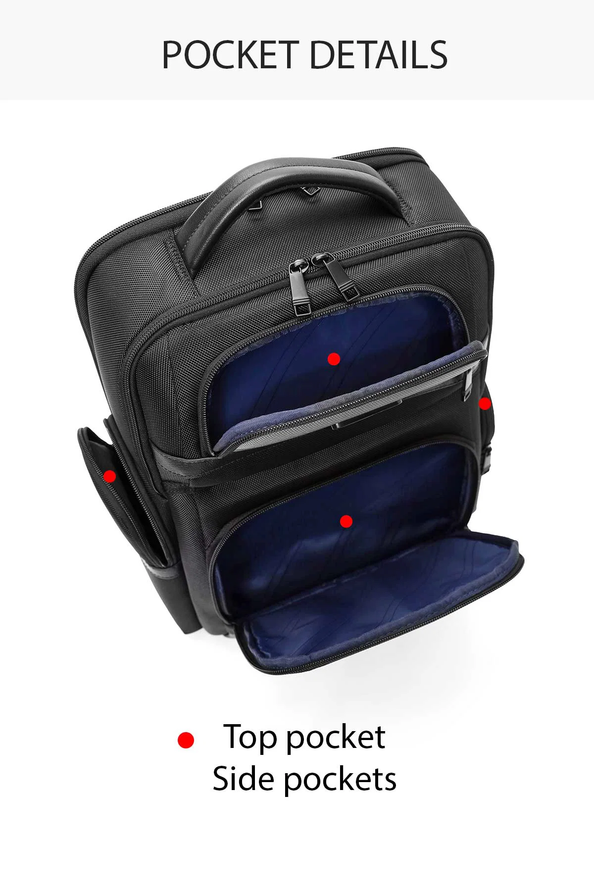 D-Pack Unisex Siyah Kumaş Sırt Çantası - Image 5