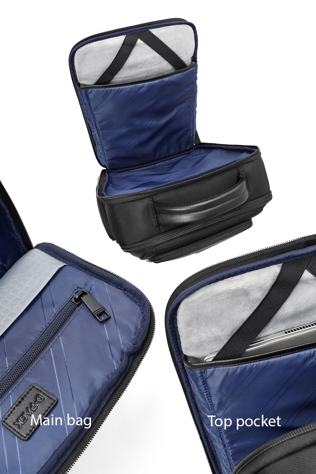 D-Pack Unisex Siyah Kumaş Sırt Çantası - Image 6
