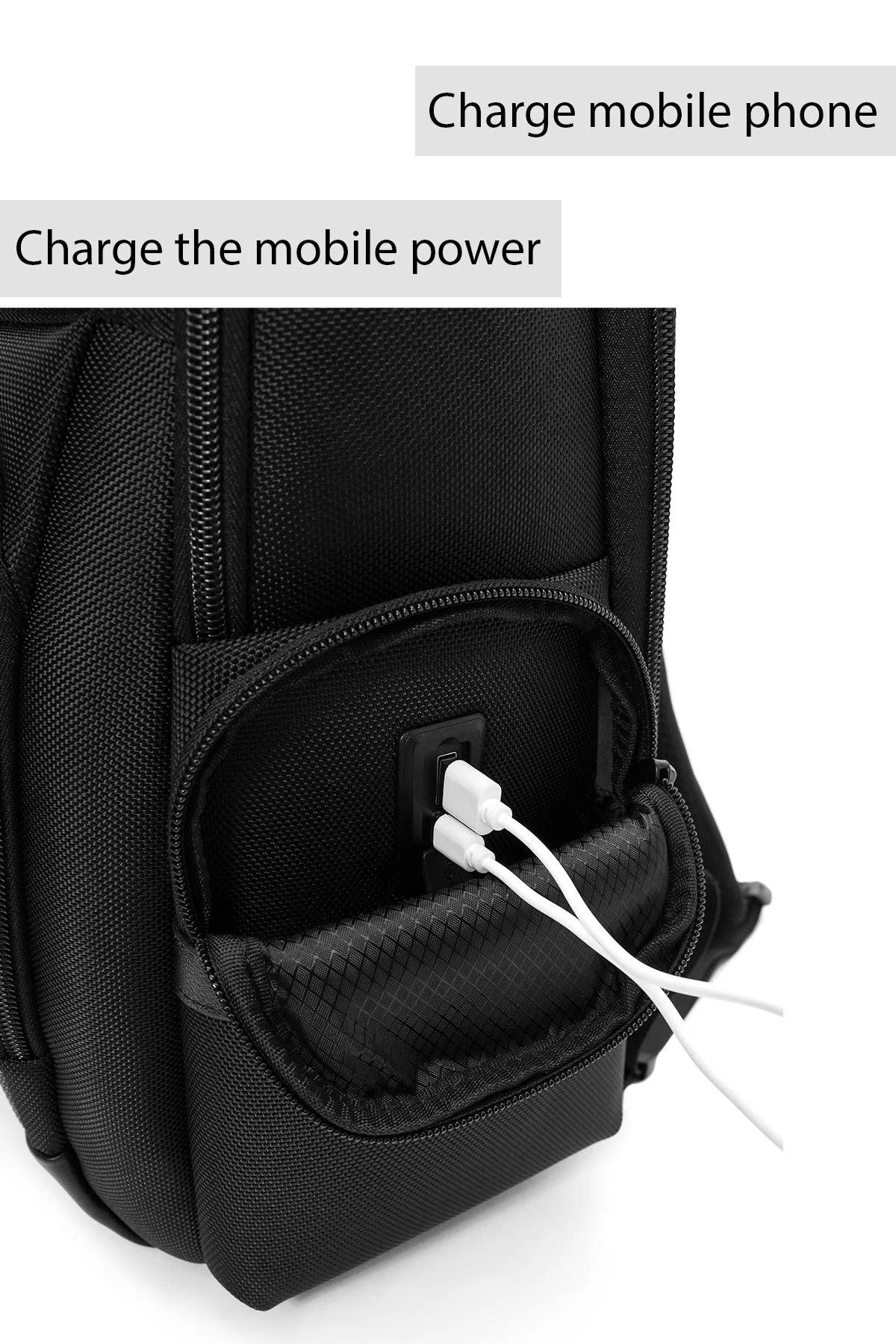 D-Pack Unisex Siyah Kumaş Sırt Çantası - Image 7