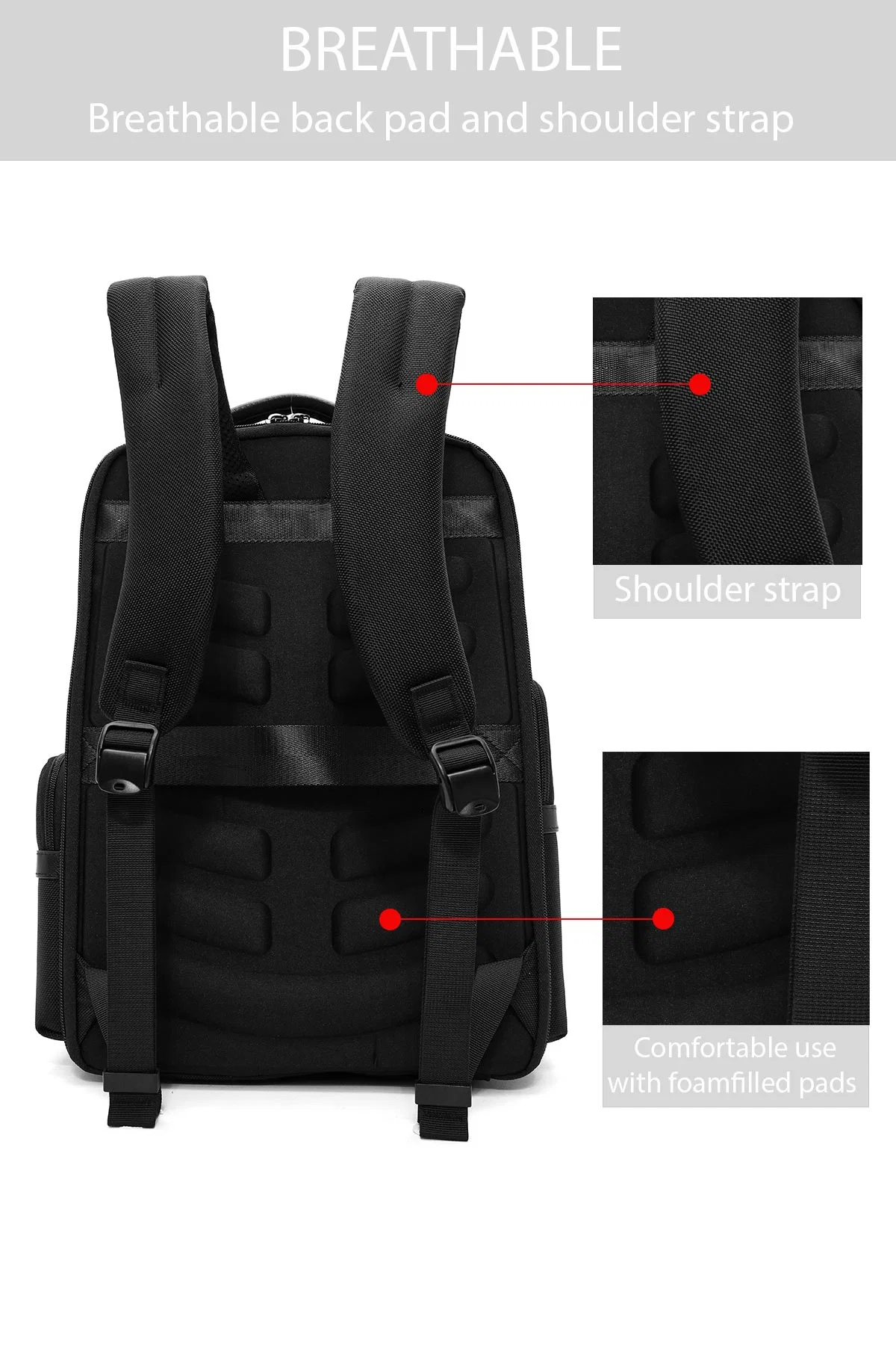 D-Pack Unisex Siyah Kumaş Sırt Çantası - Image 8