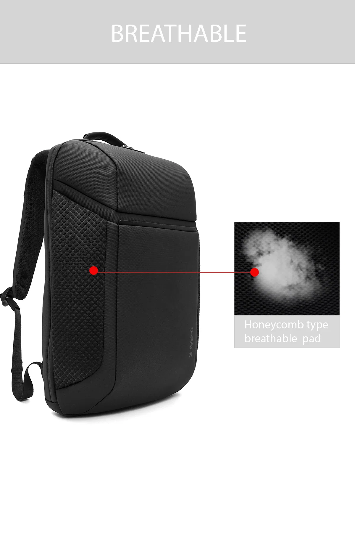 D-Pack Unisex Siyah Kumaş Sırt Çantası - Image 7