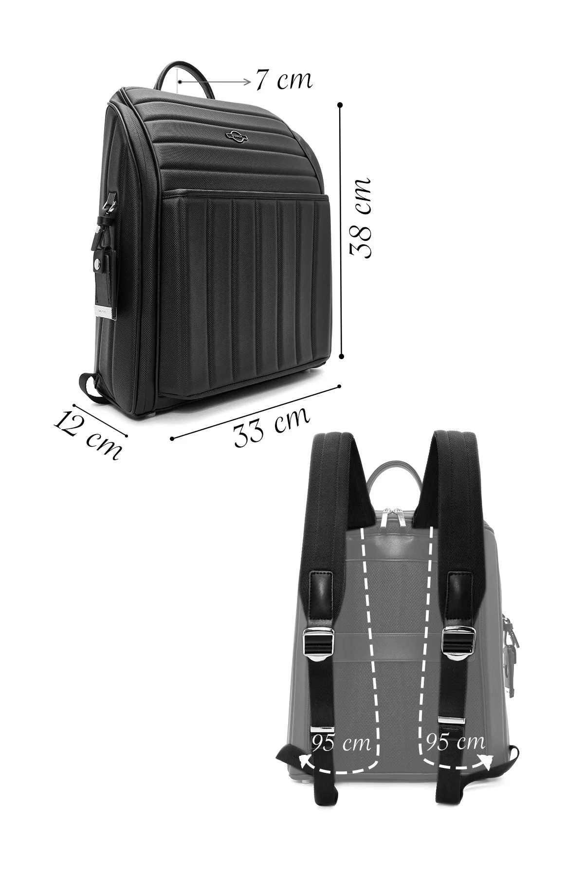 D-Pack Unisex Siyah Kumaş Sırt Çantası - Image 2
