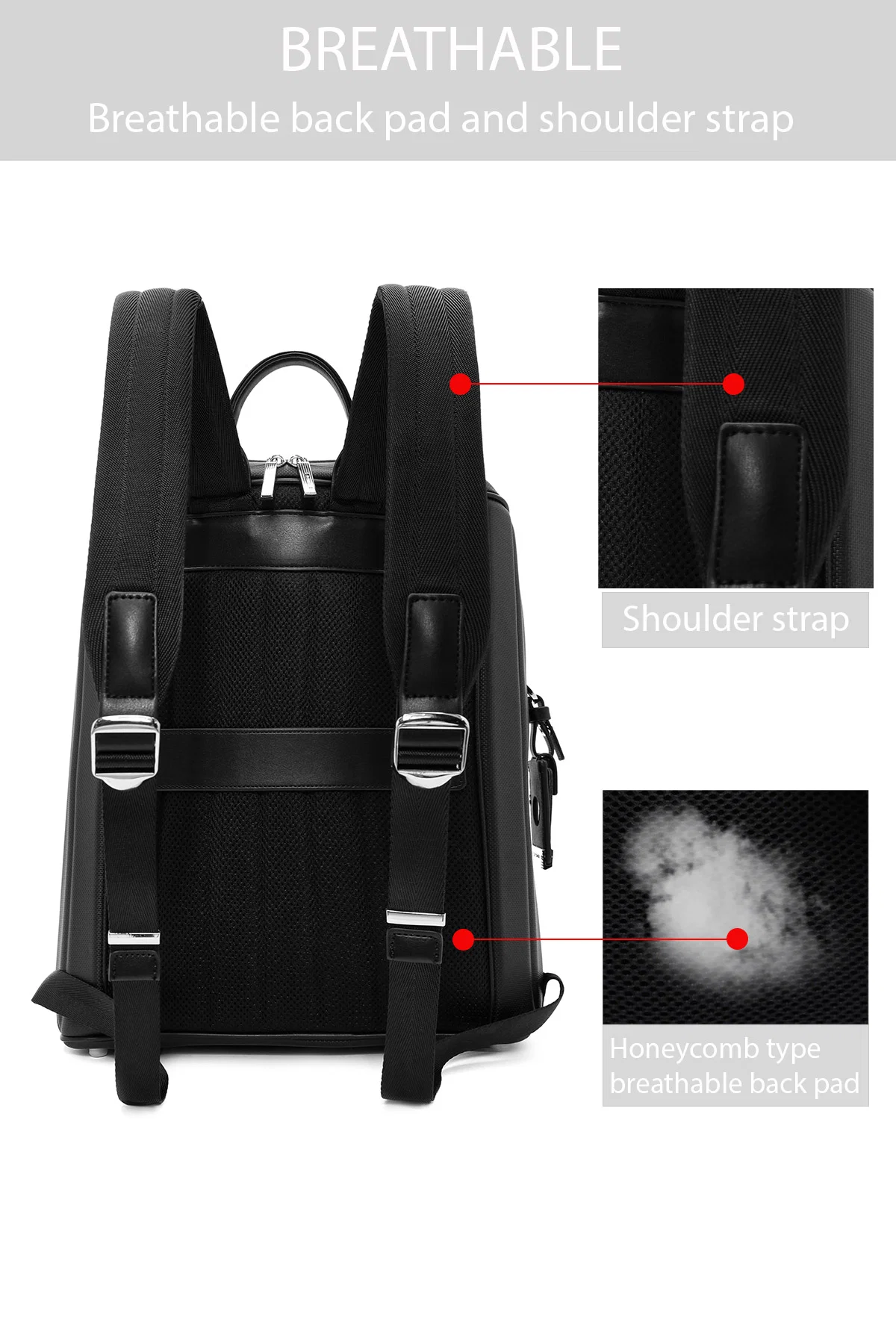 D-Pack Unisex Siyah Kumaş Sırt Çantası - Image 8