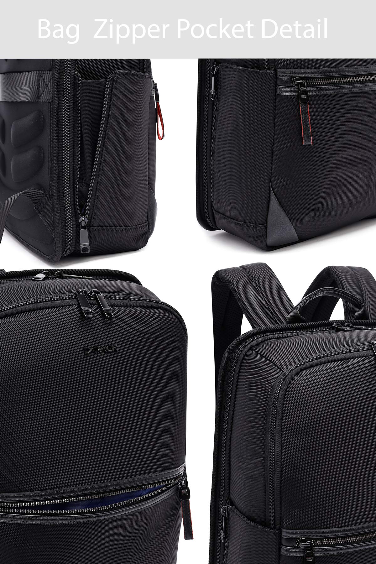 D-Pack Unisex Siyah Kumaş Sırt Çantası - Image 4