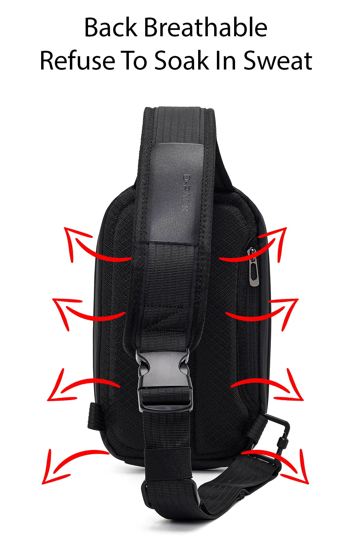 D-Pack Unisex Siyah Mini Kumaş Çapraz Çanta - Image 4