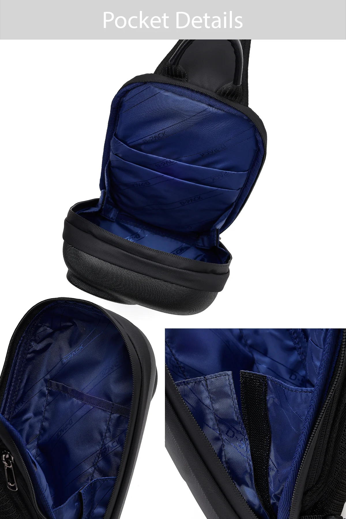 D-Pack Unisex Siyah Mini Kumaş Çapraz Çanta - Image 6