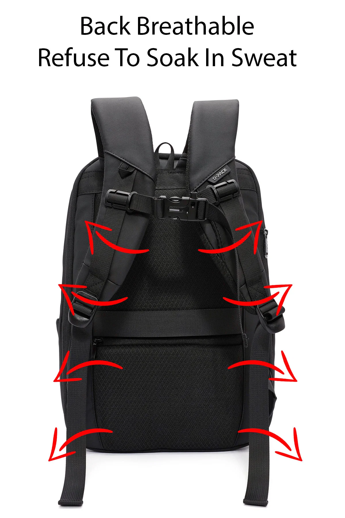 D-Pack Unisex Siyah Sırt Çantası - Image 6