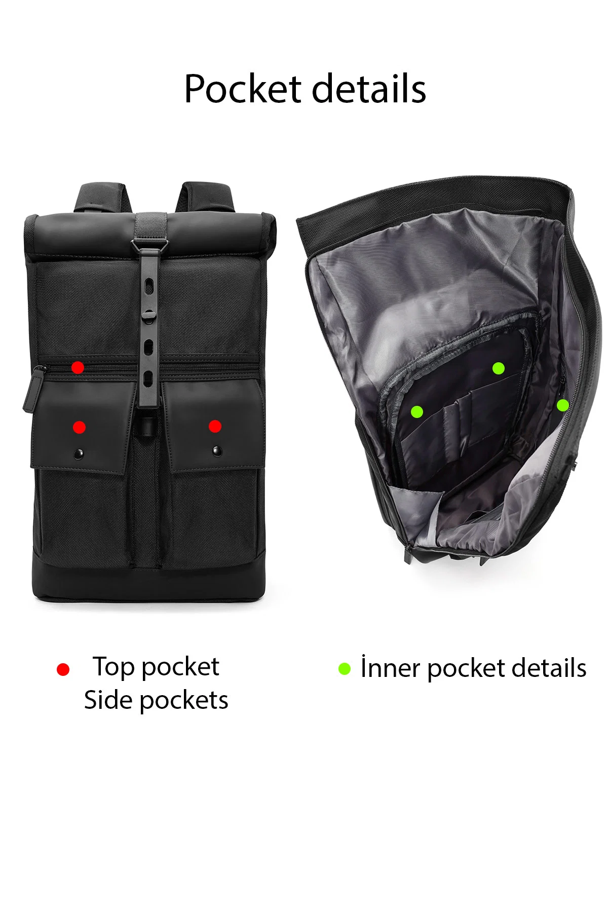 D-Pack Unisex Siyah Sırt Çantası - Image 5
