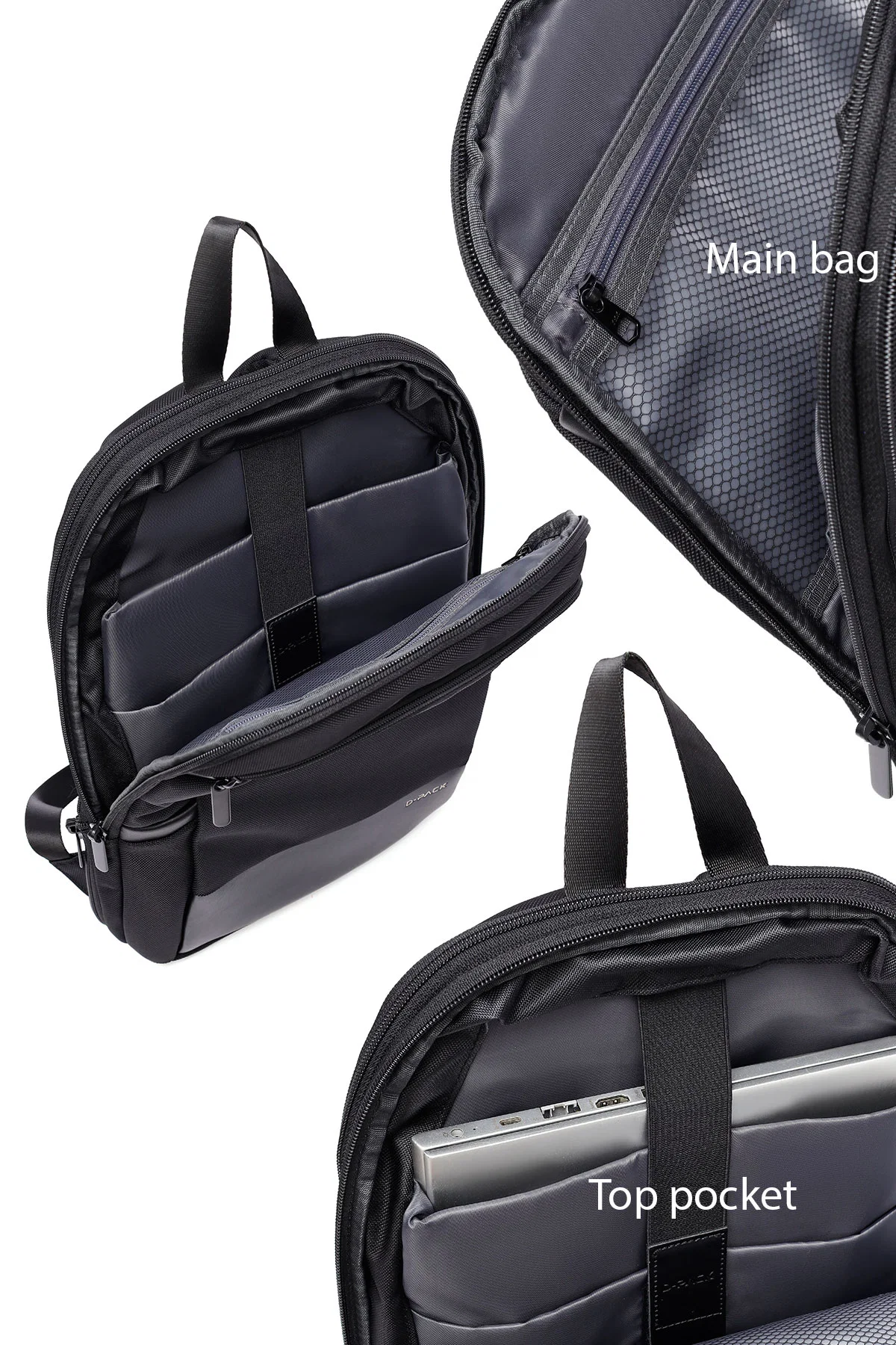 D-Pack Unisex Siyah Sırt Çantası - Image 7