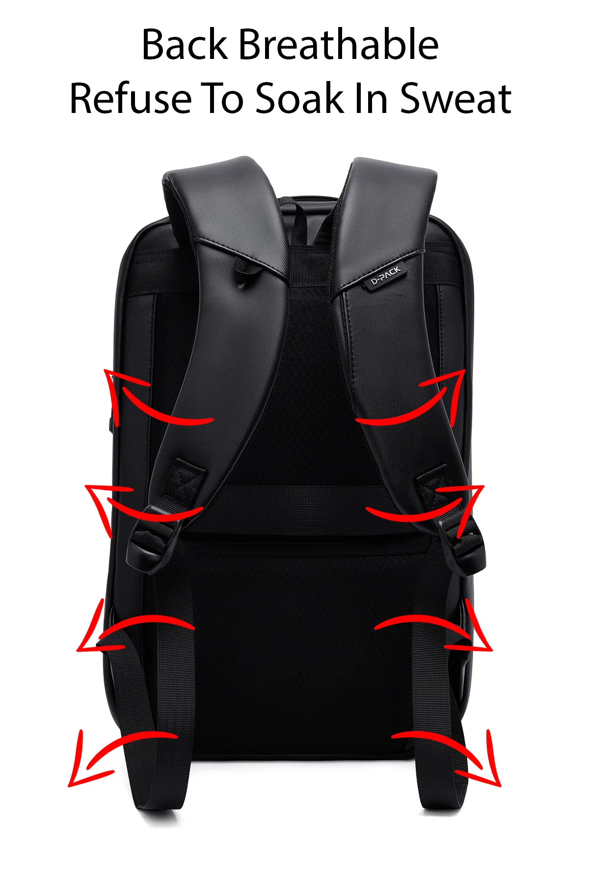 D-Pack Unisex Siyah Sırt Çantası - Image 3
