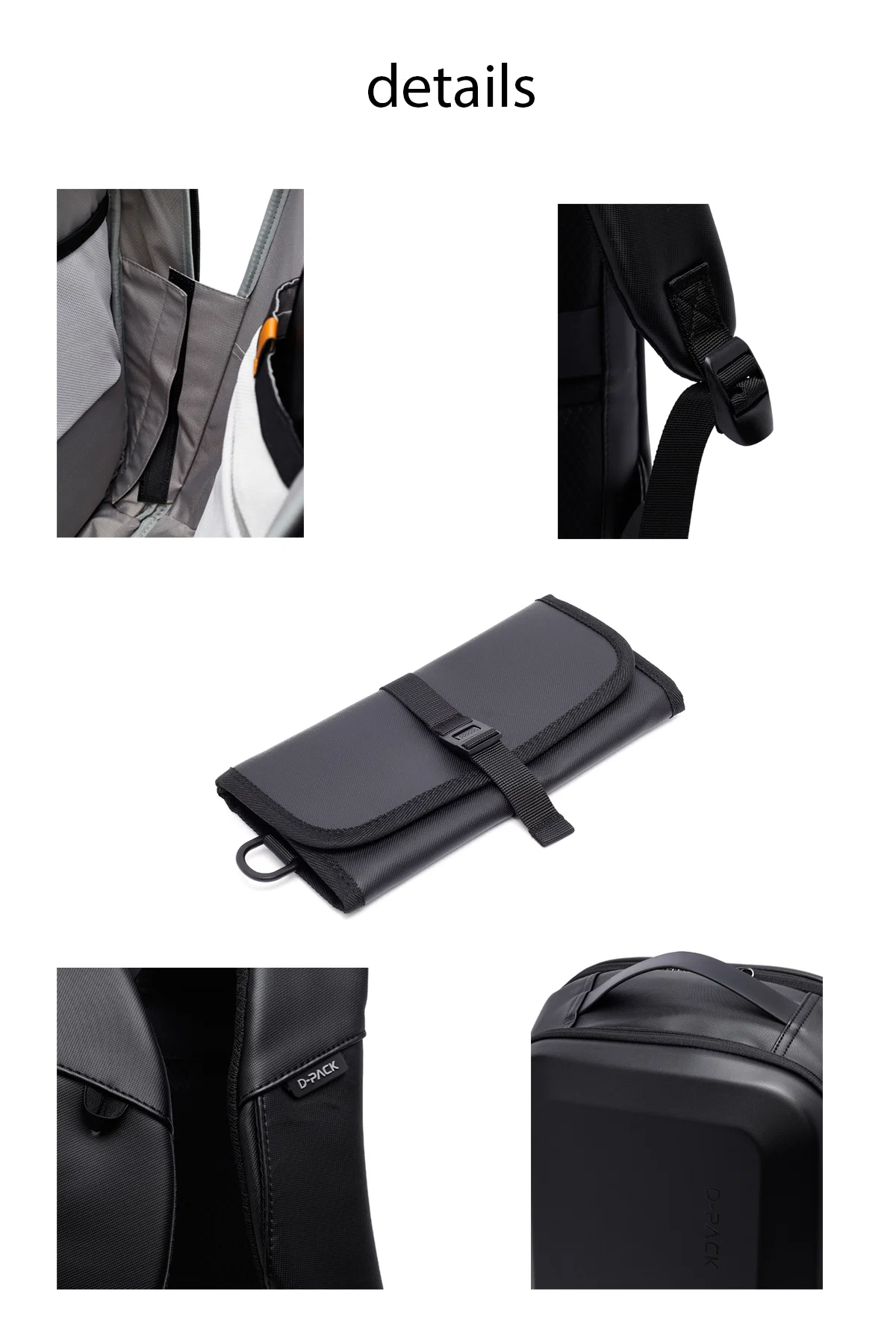 D-Pack Unisex Siyah Sırt Çantası - Image 7