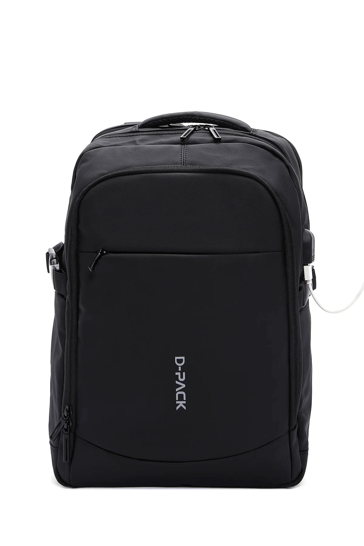 D-Pack Unisex Siyah Teknolojik Kumaş Sırt Çantası - Image 3