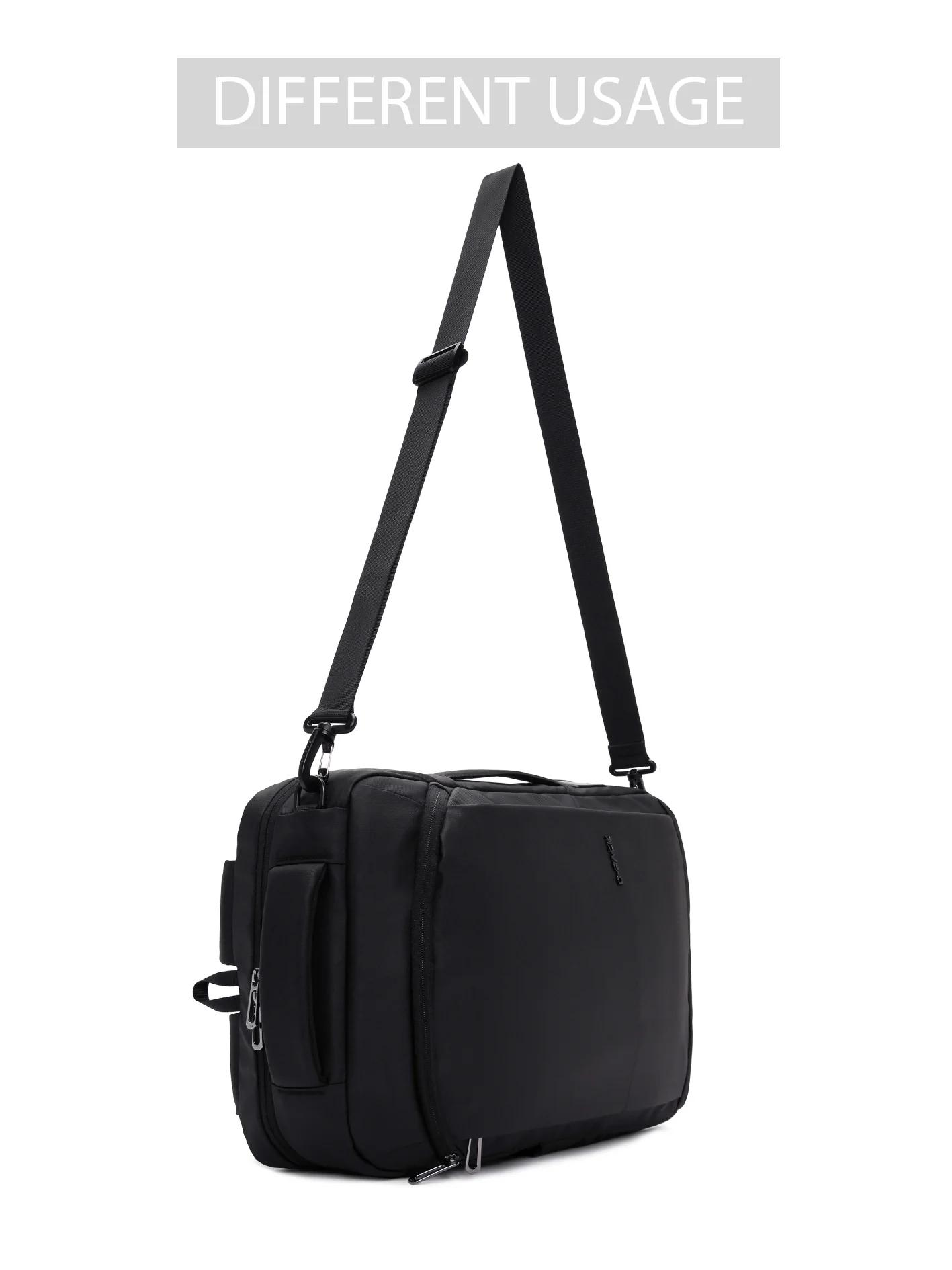 D-Pack Unisex Siyah Teknolojik Kumaş Sırt Çantası - Image 18