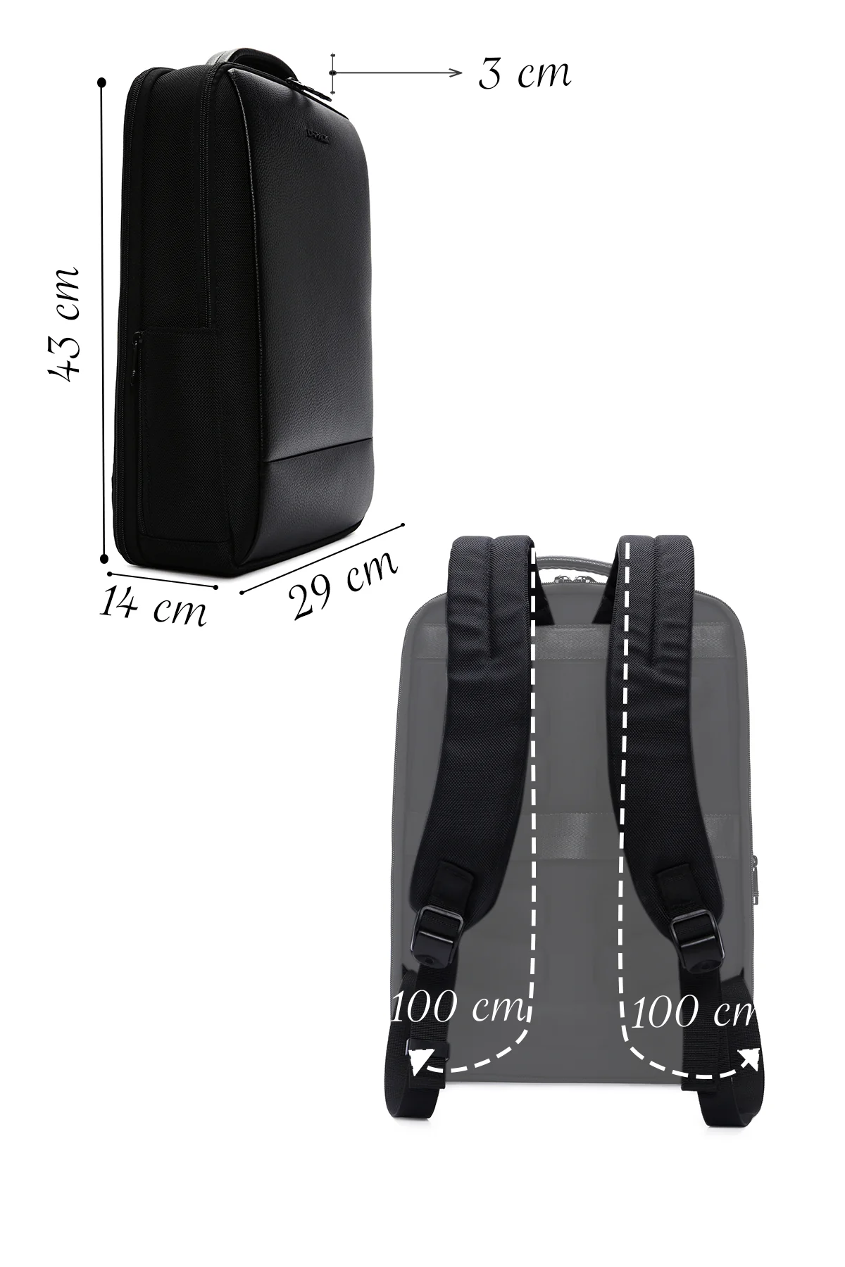 D-Pack Unisex Siyah Teknolojik Sırt Çantası - Image 2