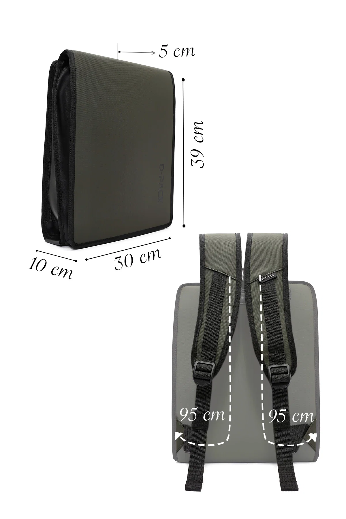 D-Pack Unisex Yeşil Kumaş Sırt Çantası - Image 2